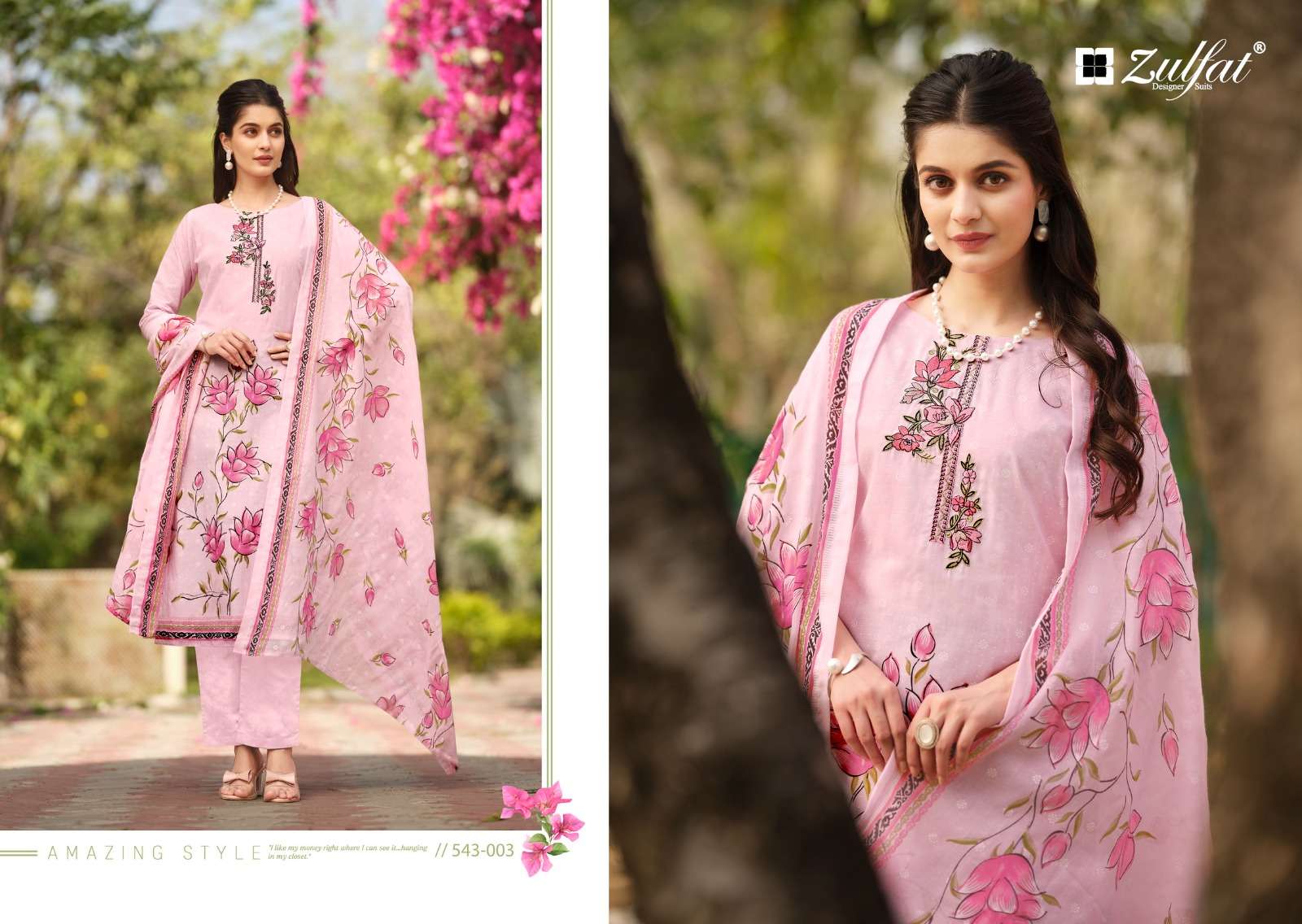 florence by zulfat designer suits pure cotton suits material catalogue manufacturer surat gujarat 