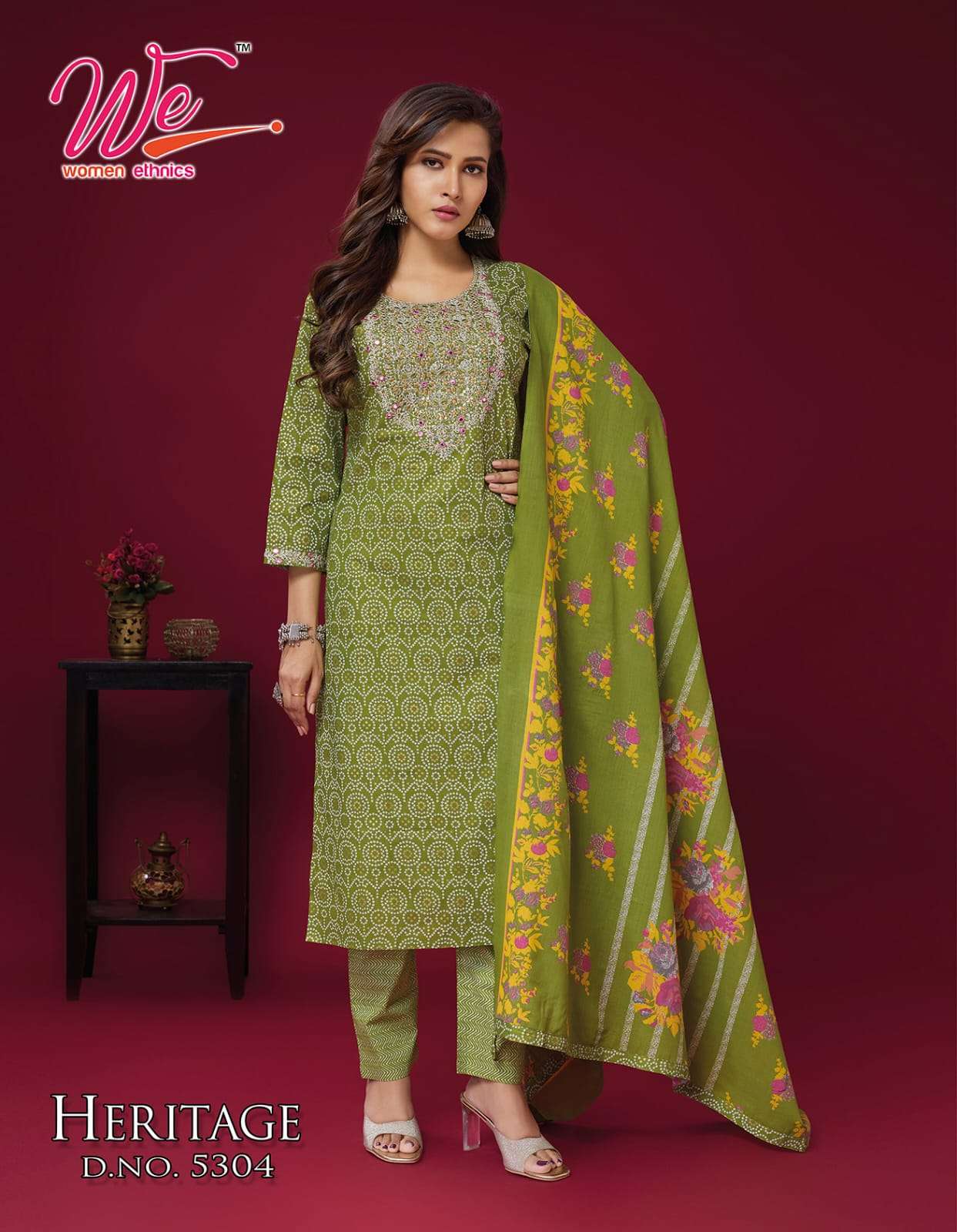heritage by we 5301-5306 series cotton printed casual wear readymade collection wholesale price surat