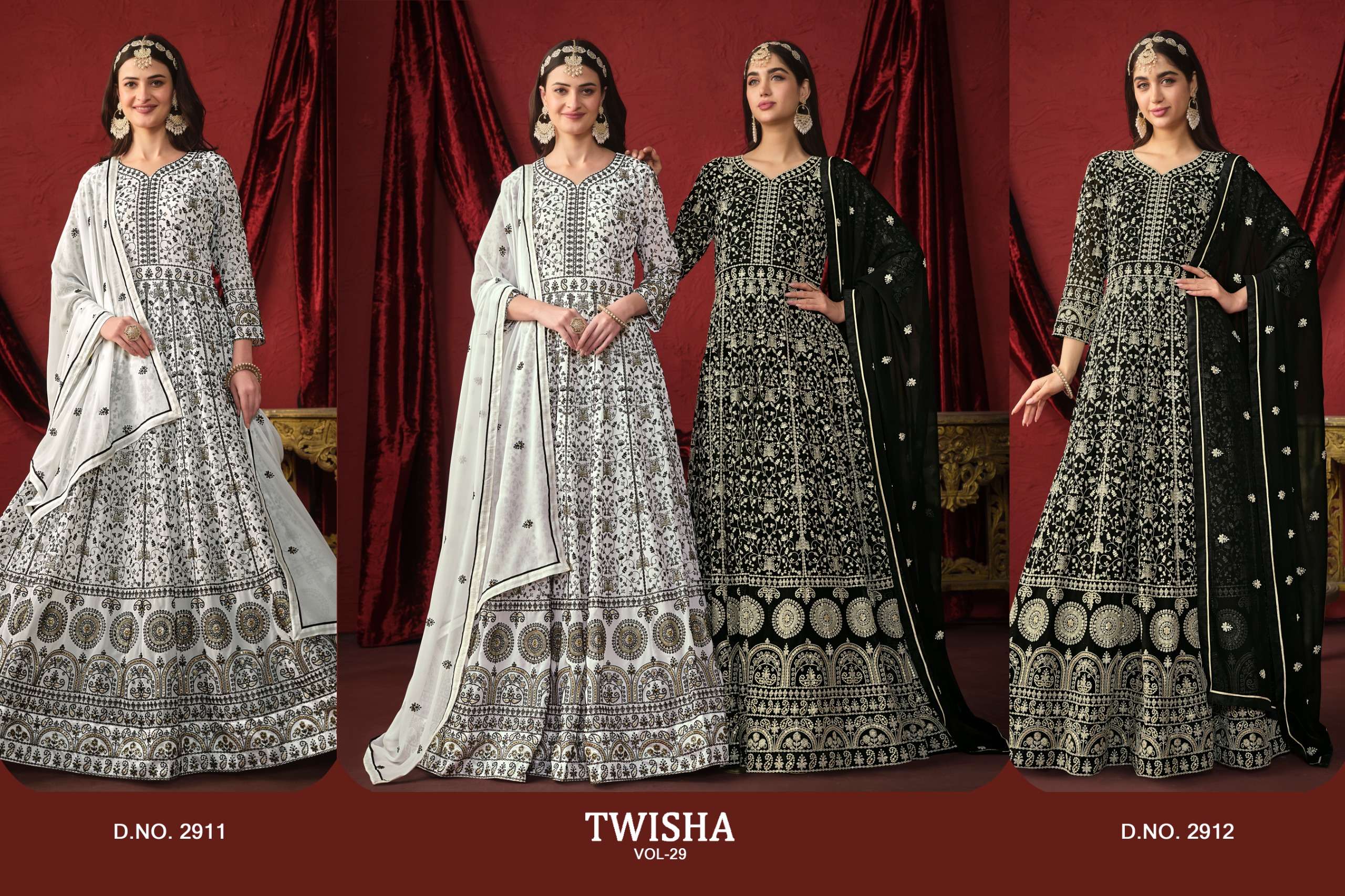 twisha twisha vol-29 heavy designer party wear dress catalogue wholesale market surat gujarat