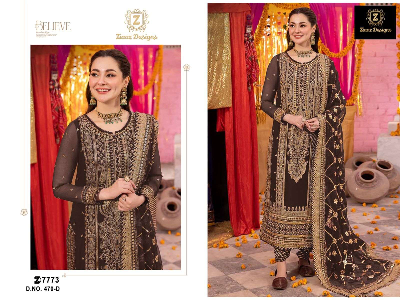 ziaaz designer 470 colours georgette designer pakistani suits online market surat gujarat 