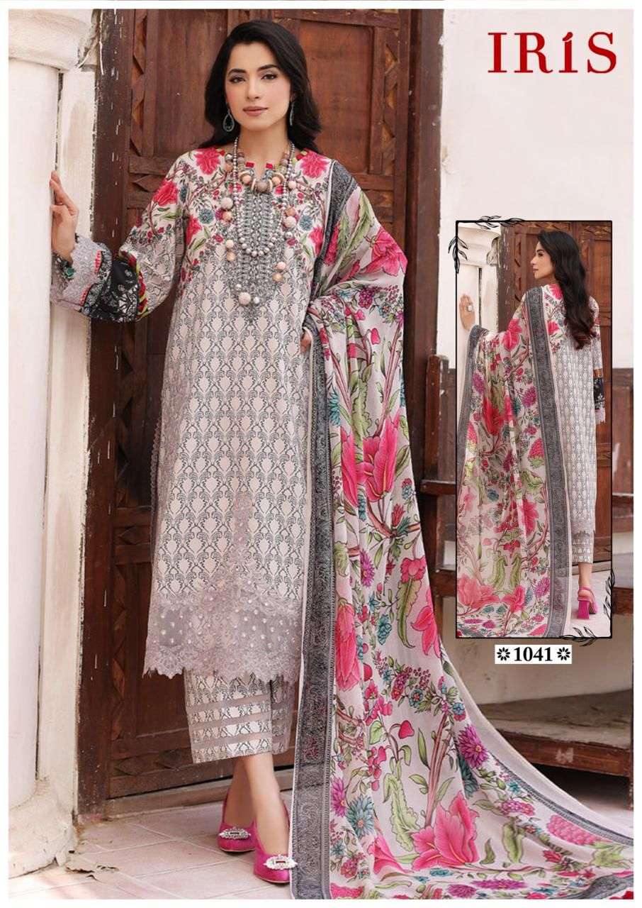 afsanah vol-5 by iris 1041-1050 series pure cotton material for suits catalogue wholesaler price surat gujarat 