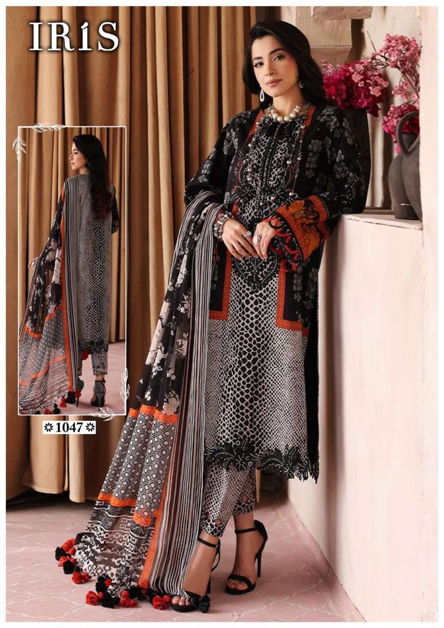 afsanah vol-5 by iris 1041-1050 series pure cotton material for suits catalogue wholesaler price surat gujarat 