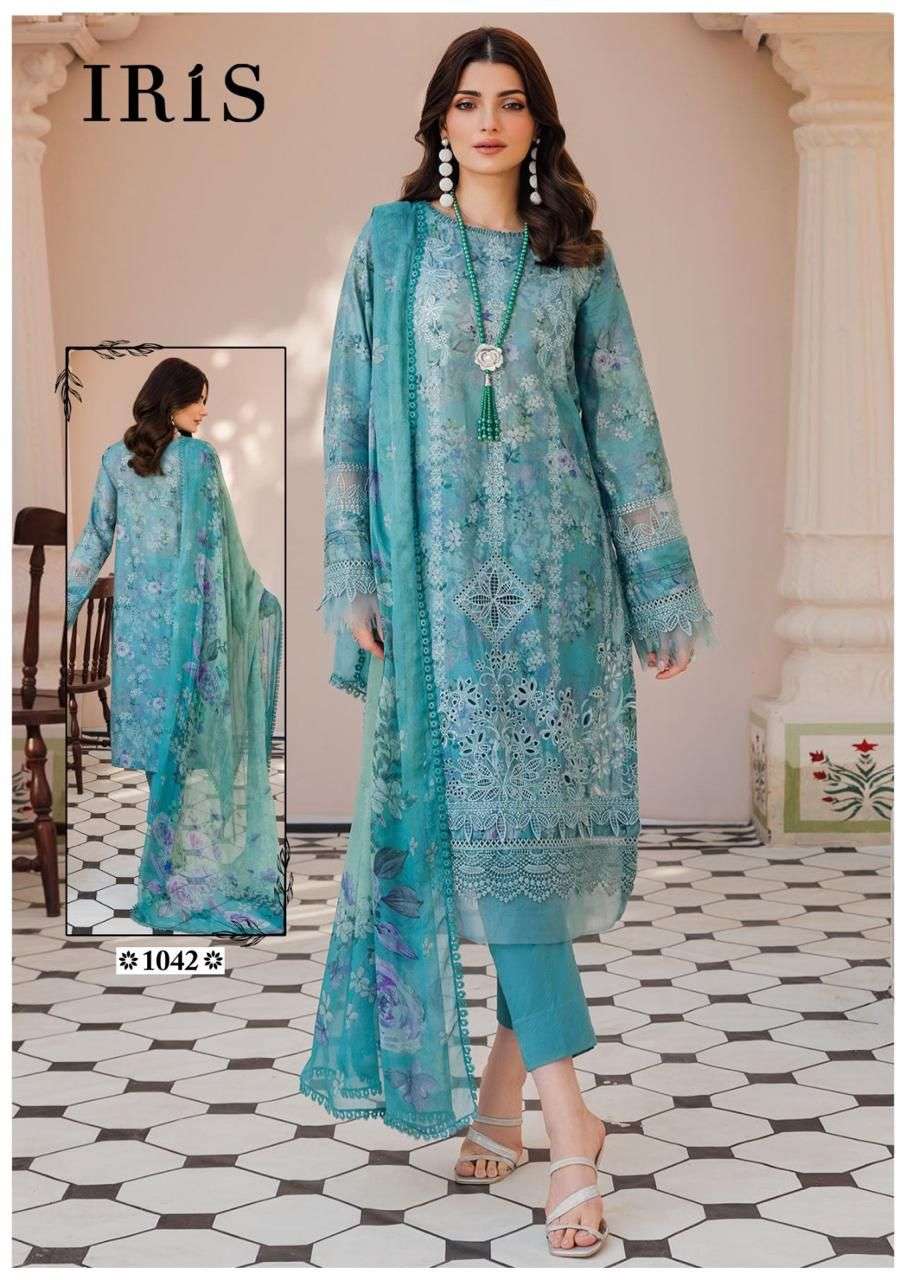afsanah vol-5 by iris 1041-1050 series pure cotton material for suits catalogue wholesaler price surat gujarat 