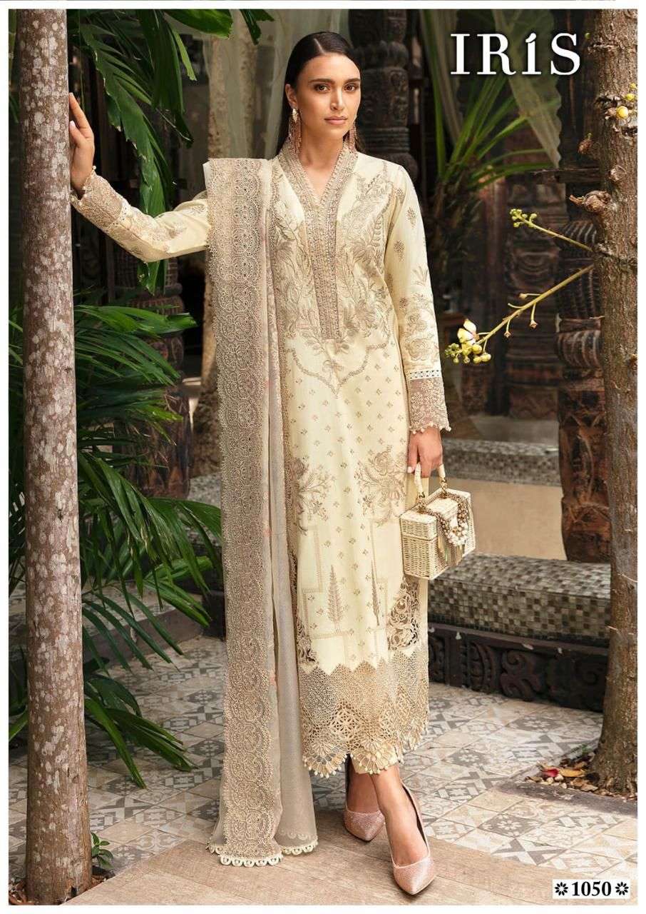 afsanah vol-5 by iris 1041-1050 series pure cotton material for suits catalogue wholesaler price surat gujarat 