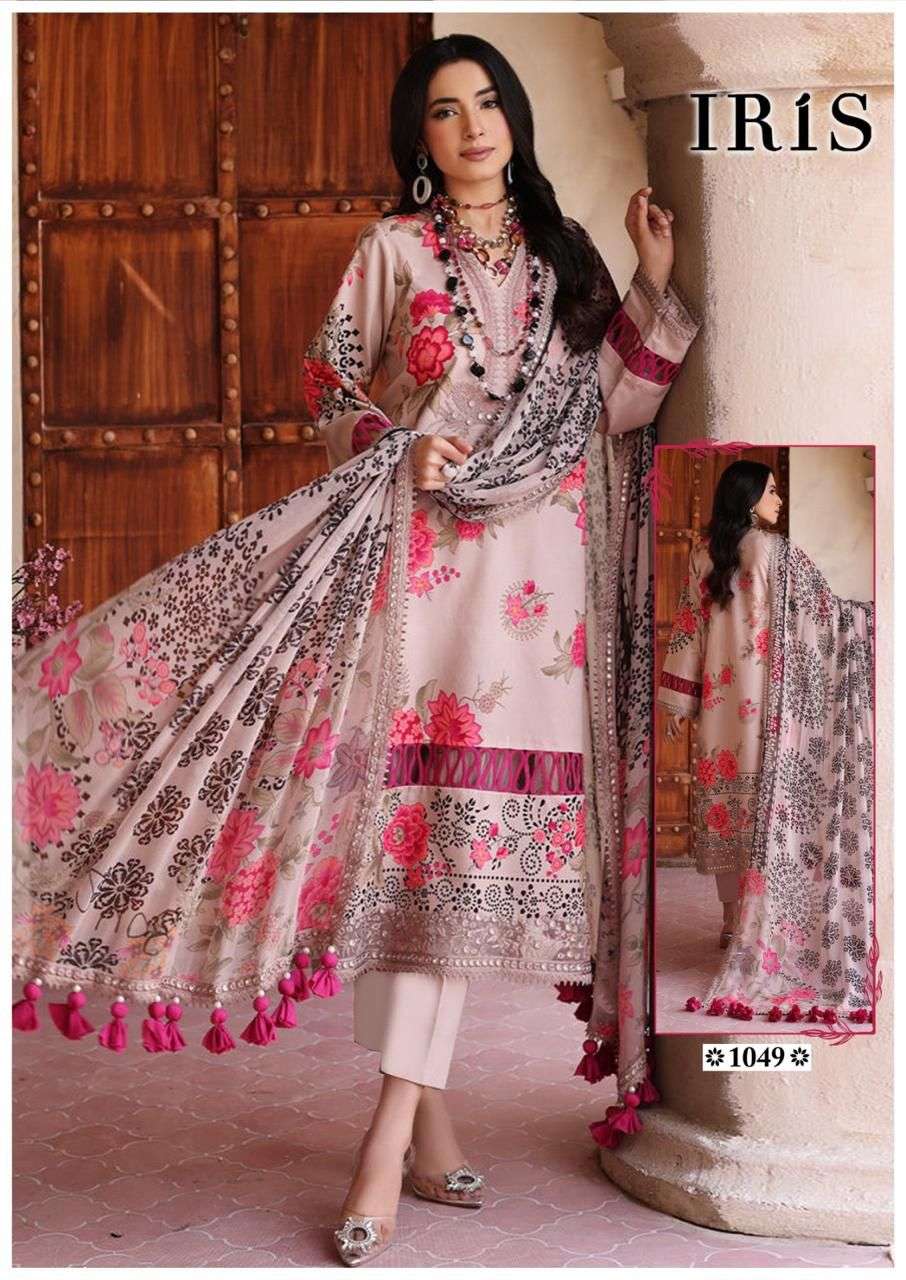 afsanah vol-5 by iris 1041-1050 series pure cotton material for suits catalogue wholesaler price surat gujarat 