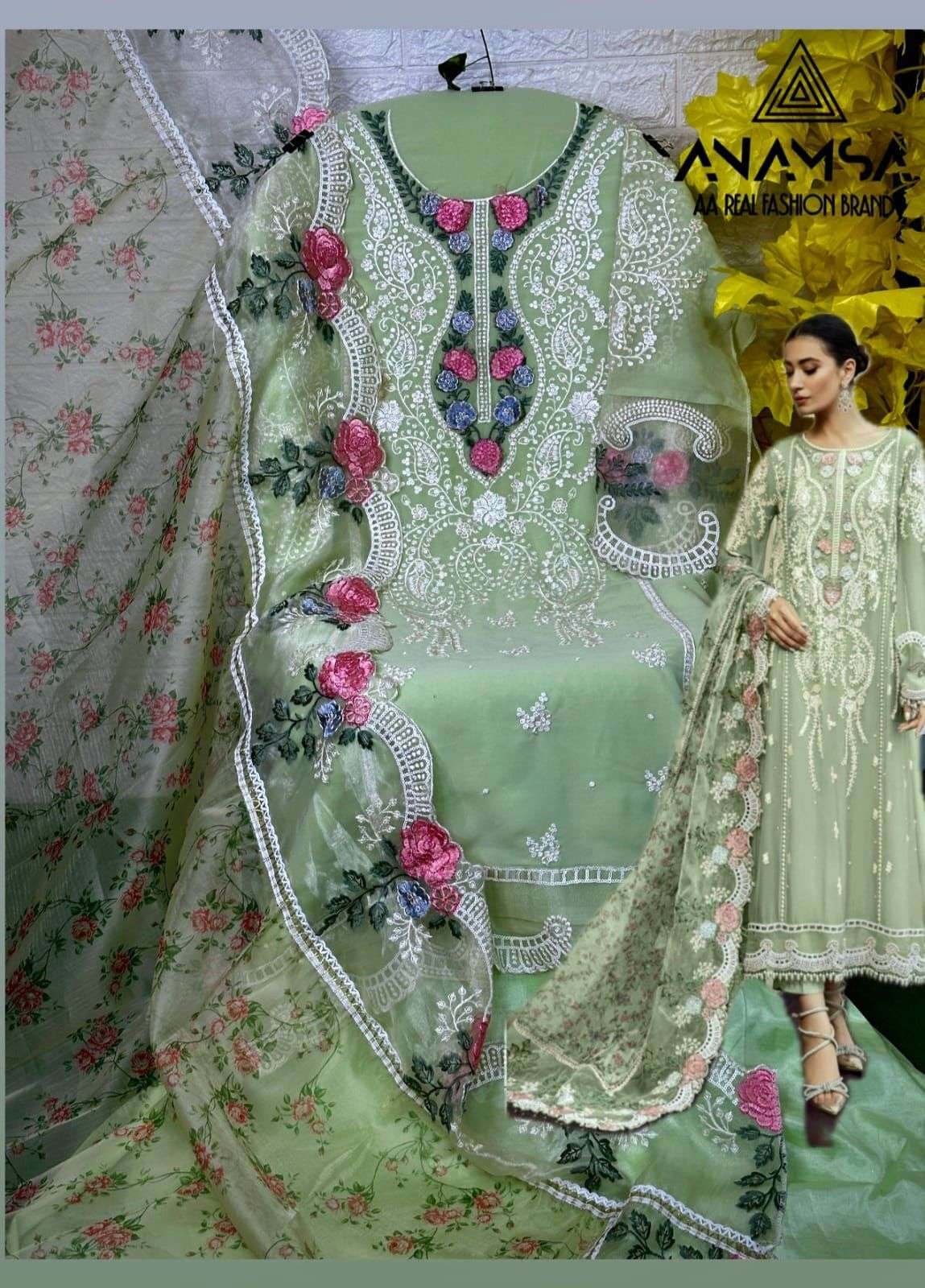 anamsa 240 colours latest designer pakistani salwar suits catalogue online wholesaler surat gujarat 