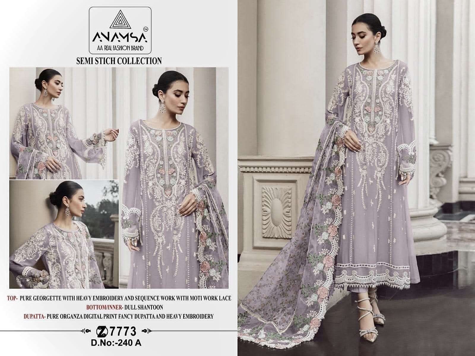 anamsa 240 colours latest designer pakistani salwar suits catalogue online wholesaler surat gujarat 