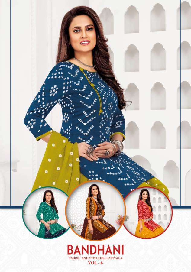 bandhani vol-6 by ganpati 601-615 pure cotton printed indian suits catalogue wholesaler price surat gujarat 