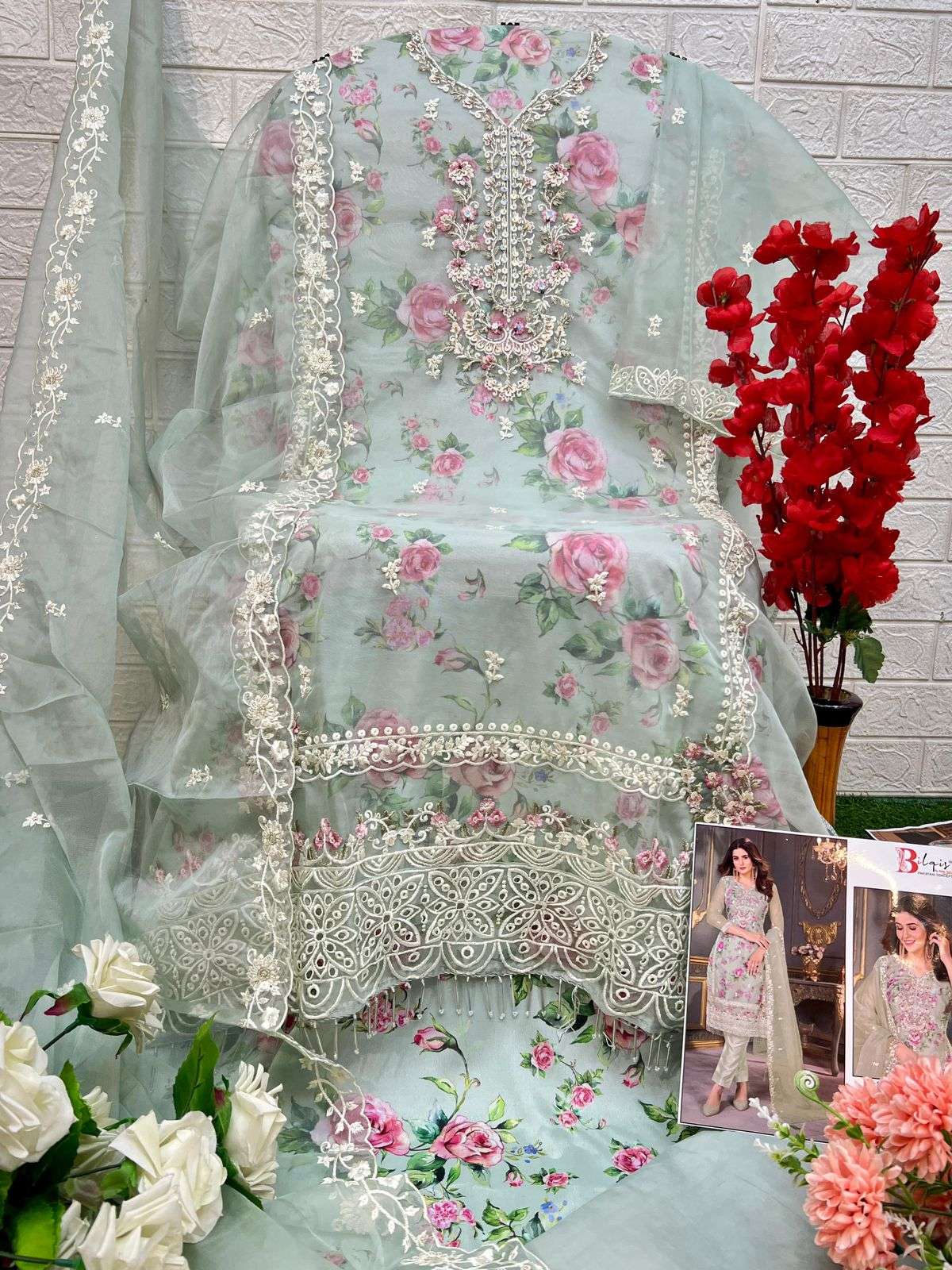 bilqis b-53 a to d heavy embroidered with khatli work designer suits catalogue online dealer surat gujarat 