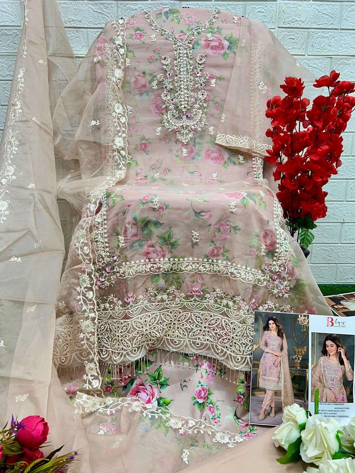 bilqis b-53 a to d heavy embroidered with khatli work designer suits catalogue online dealer surat gujarat 