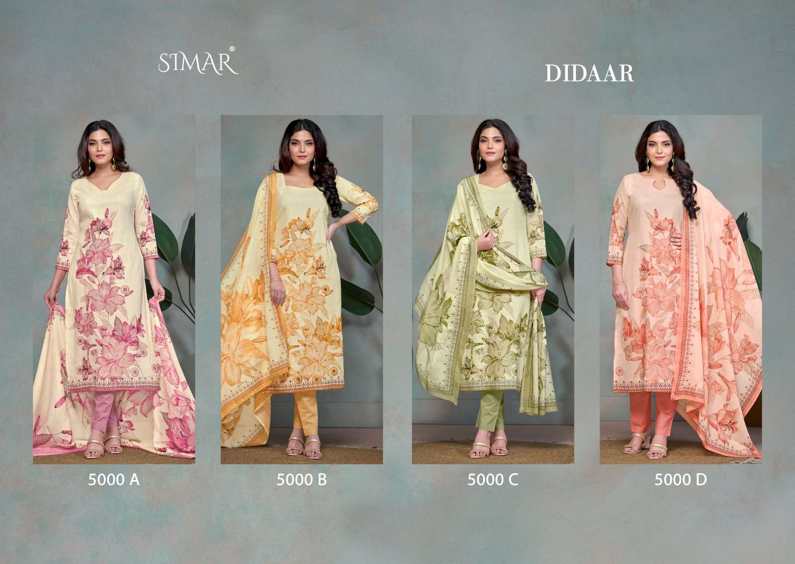 didaar by glossy pure linen cotton designer salwar kameez catalogue wholesale surat gujarat
