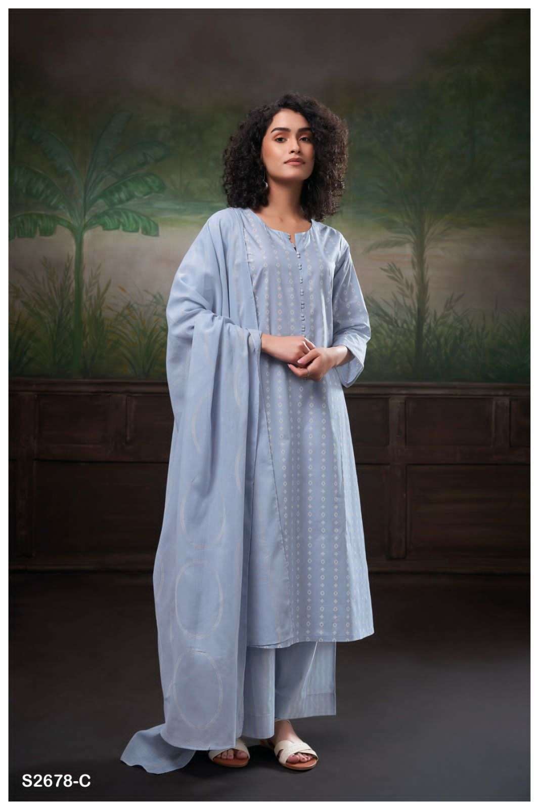 ganga shivika 2678 exclusive party wear cotton summer catalogue at india 