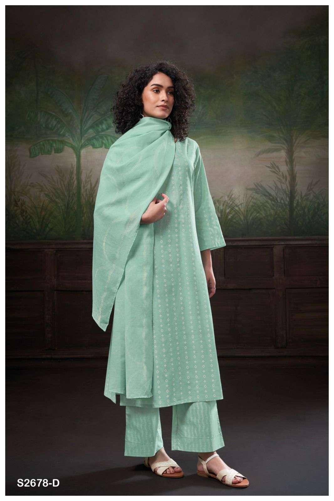 ganga shivika 2678 exclusive party wear cotton summer catalogue at india 
