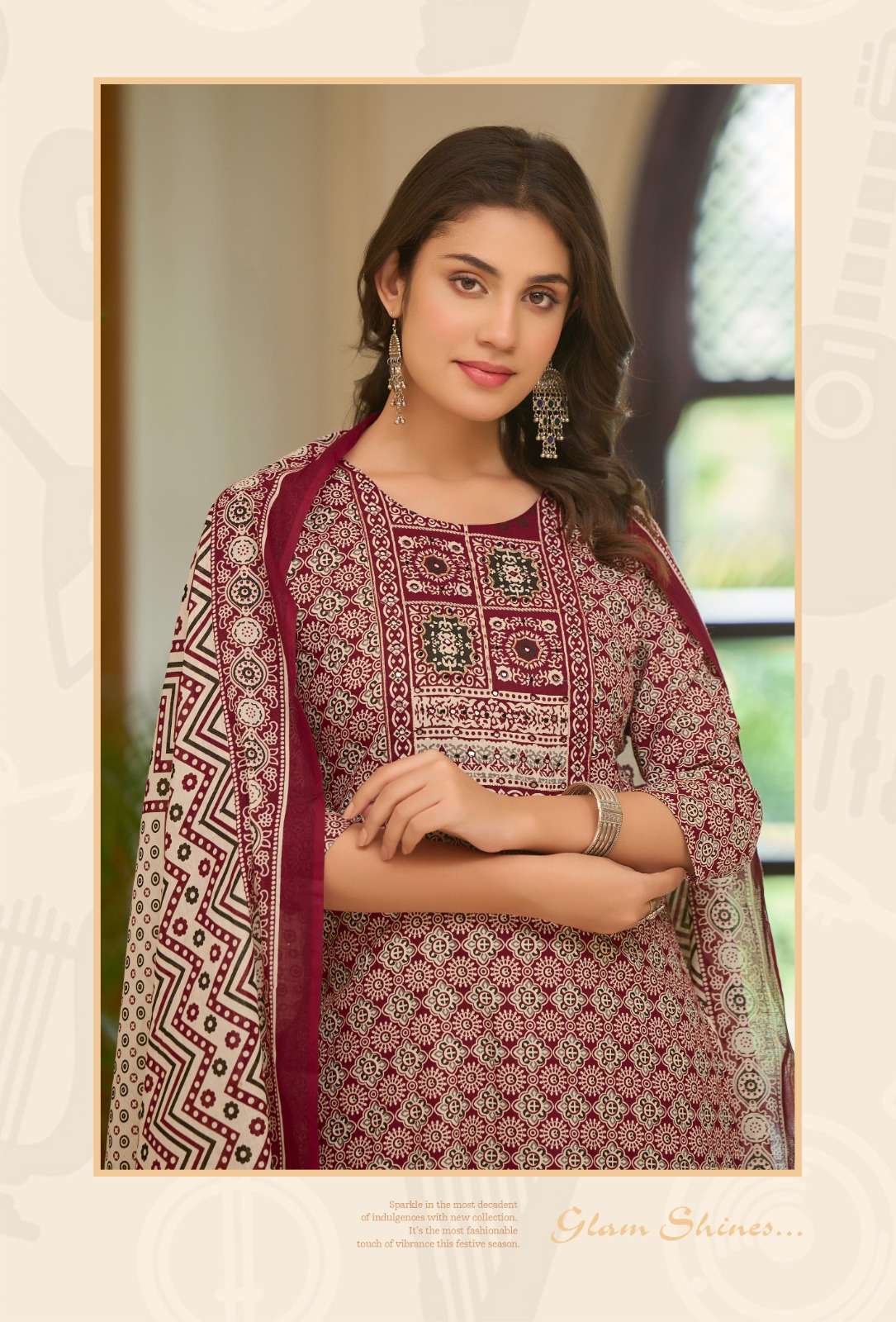 ghazal by rangmaya cotton designer top bottom with dupatta catalogue wholesaler surat gujarat 
