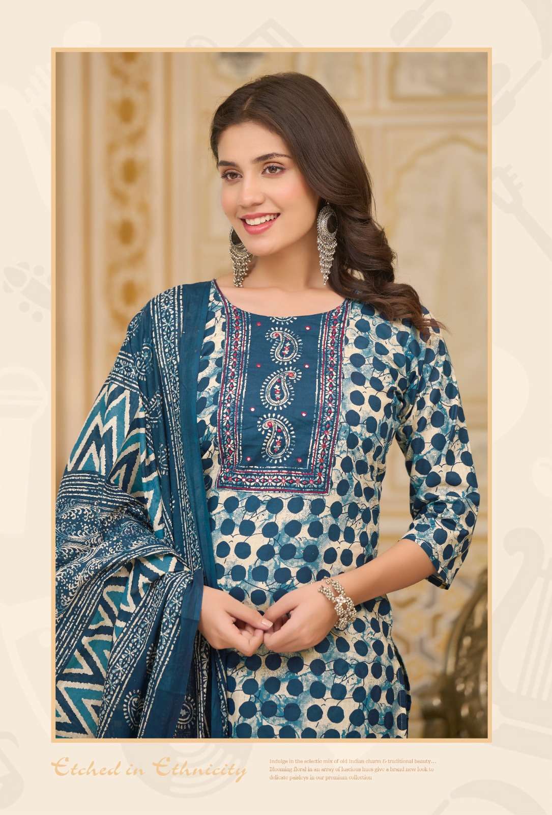 ghazal by rangmaya cotton designer top bottom with dupatta catalogue wholesaler surat gujarat 