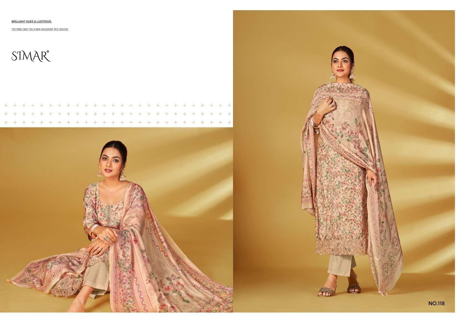 haseen by glossy digital print viscose muslin designer suits catalogue online supplier surat gujarat 