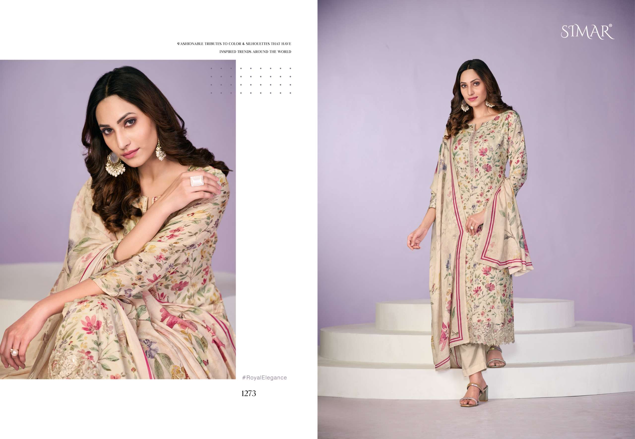 humraahi vol-2 by glossy 1269-1273 series digital print with embroidery salwar suits dress material catalogue surat gujarat 