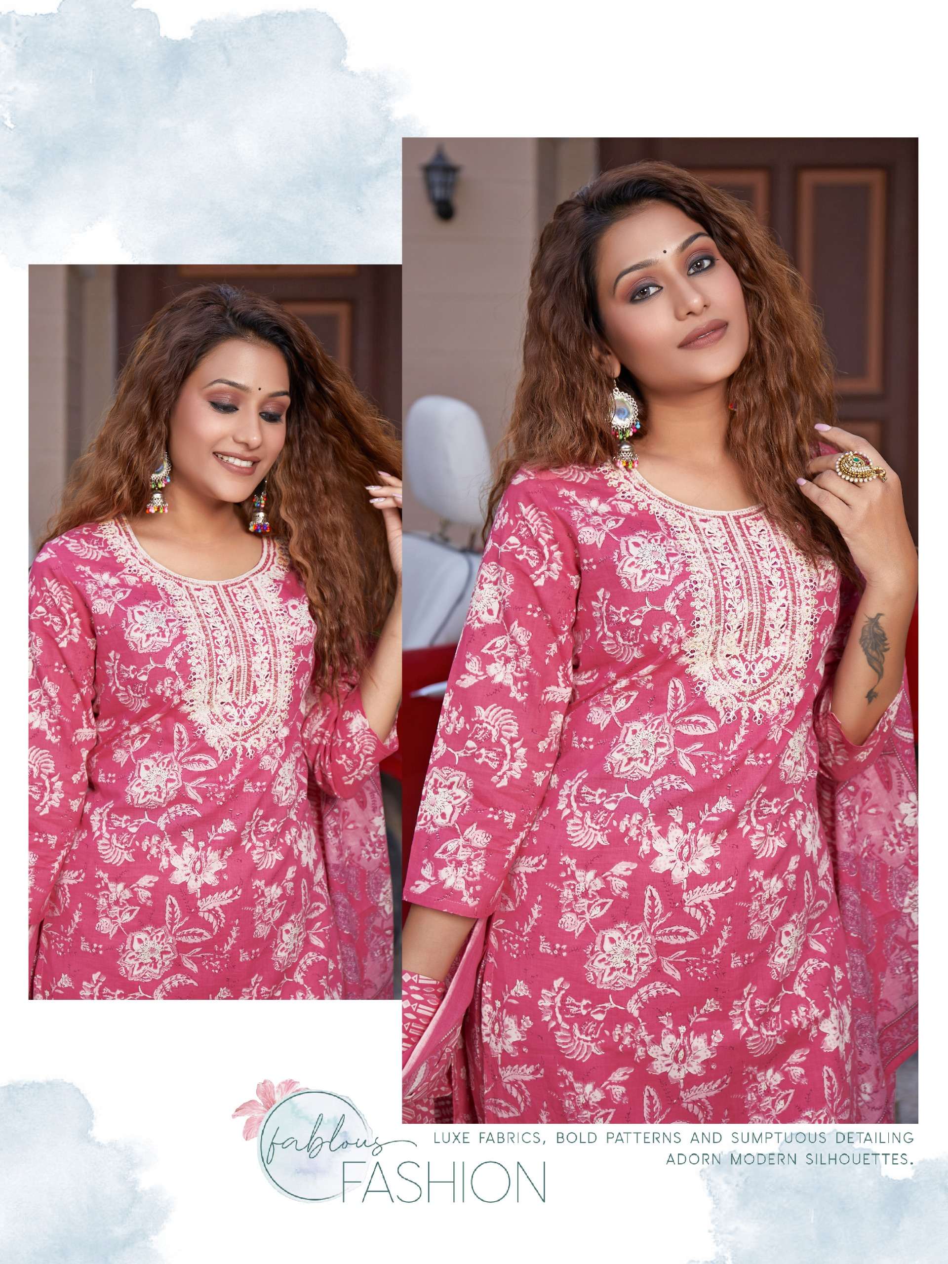 jewel by matru chhaya 1001-1005 series jaipuri cotton kurtis catalogue manufacturer surat gujarat 