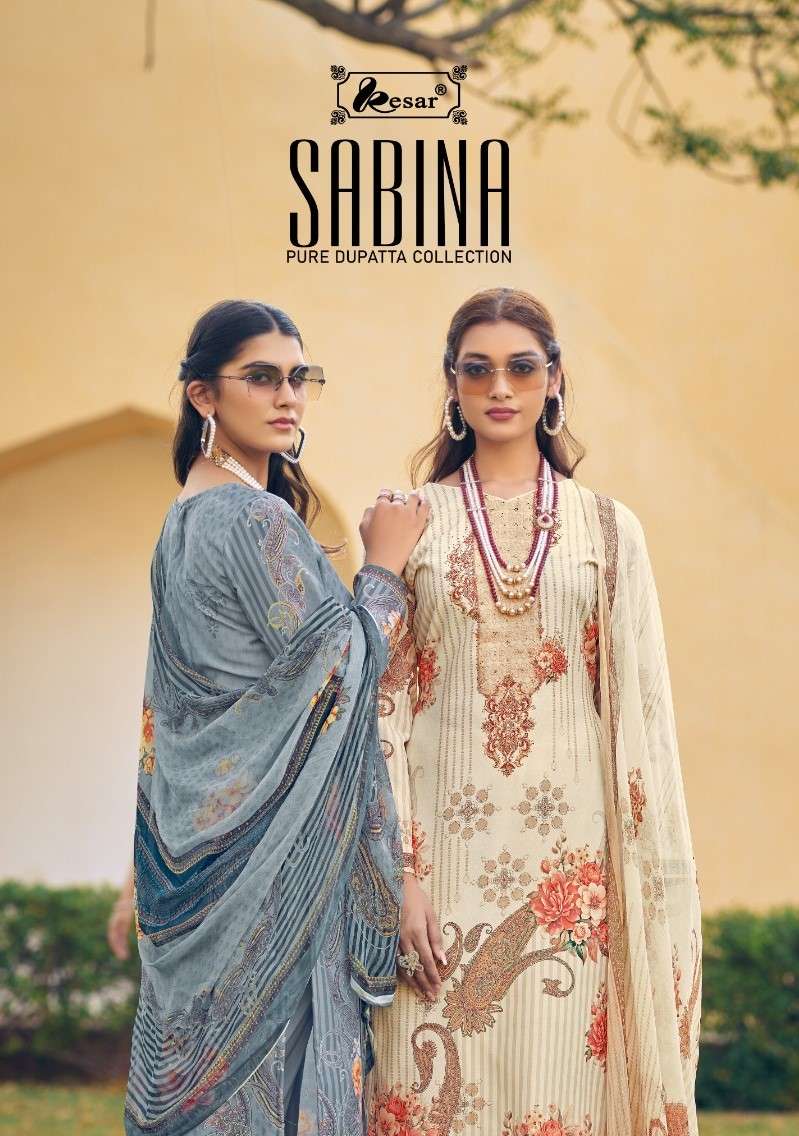 kesar sabina 10001-10006 series unstich designer material catalogue wholesale price surat gujarat