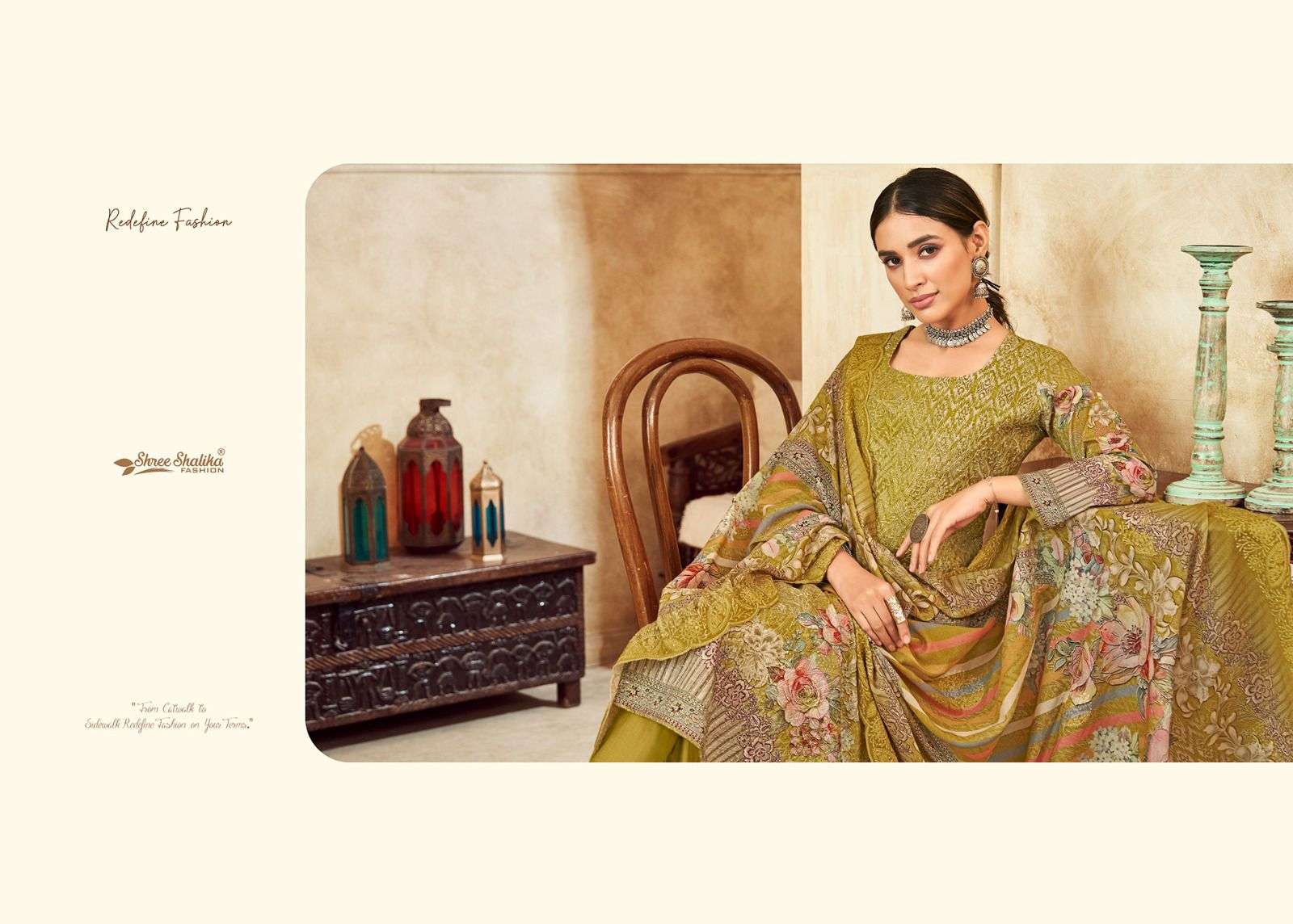 mannat vol-8 by shree shalika fashion 1001-1006 series unstich designer heavy material catalogue surat gujarat 