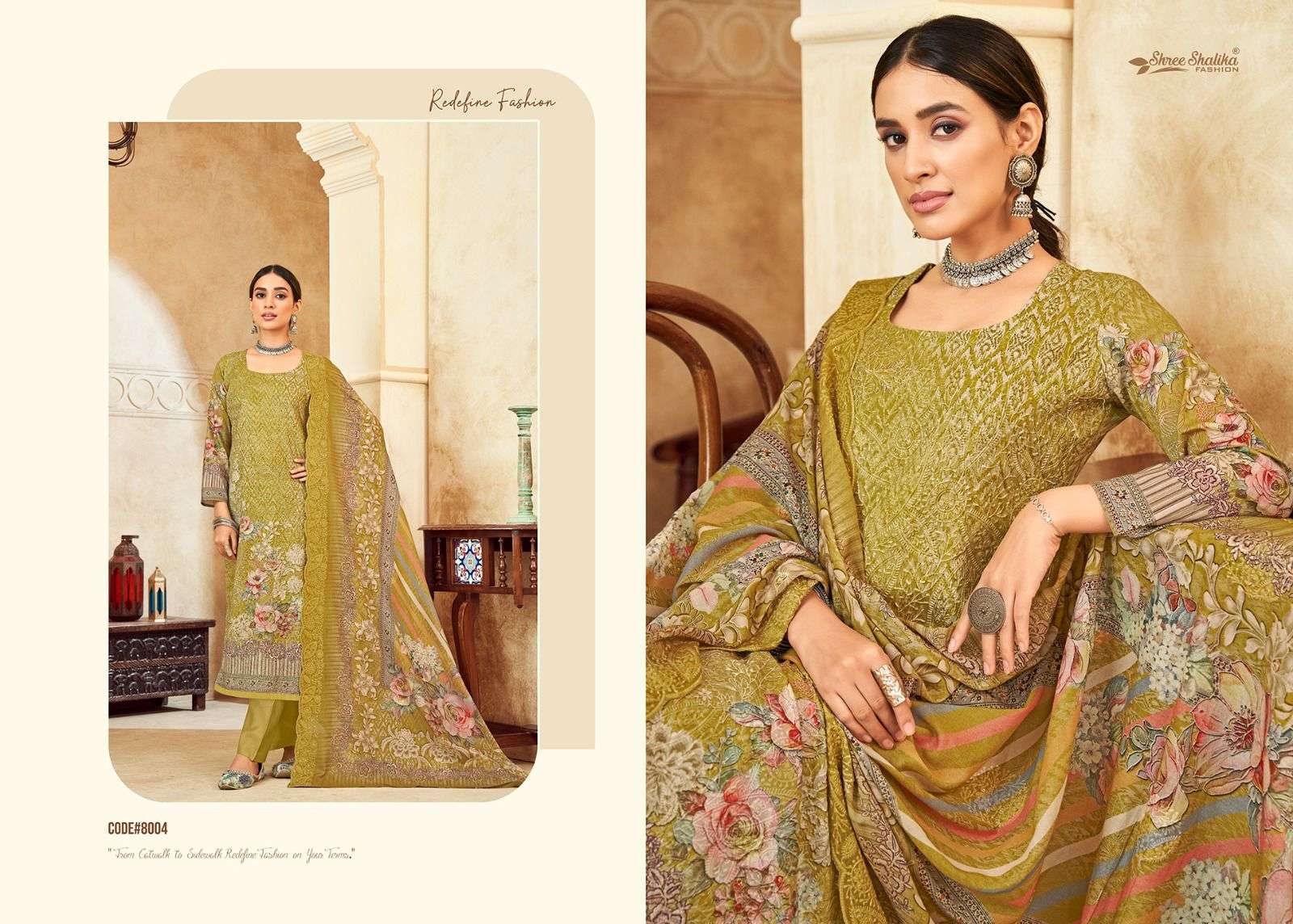 mannat vol-8 by shree shalika fashion 1001-1006 series unstich designer heavy material catalogue surat gujarat 