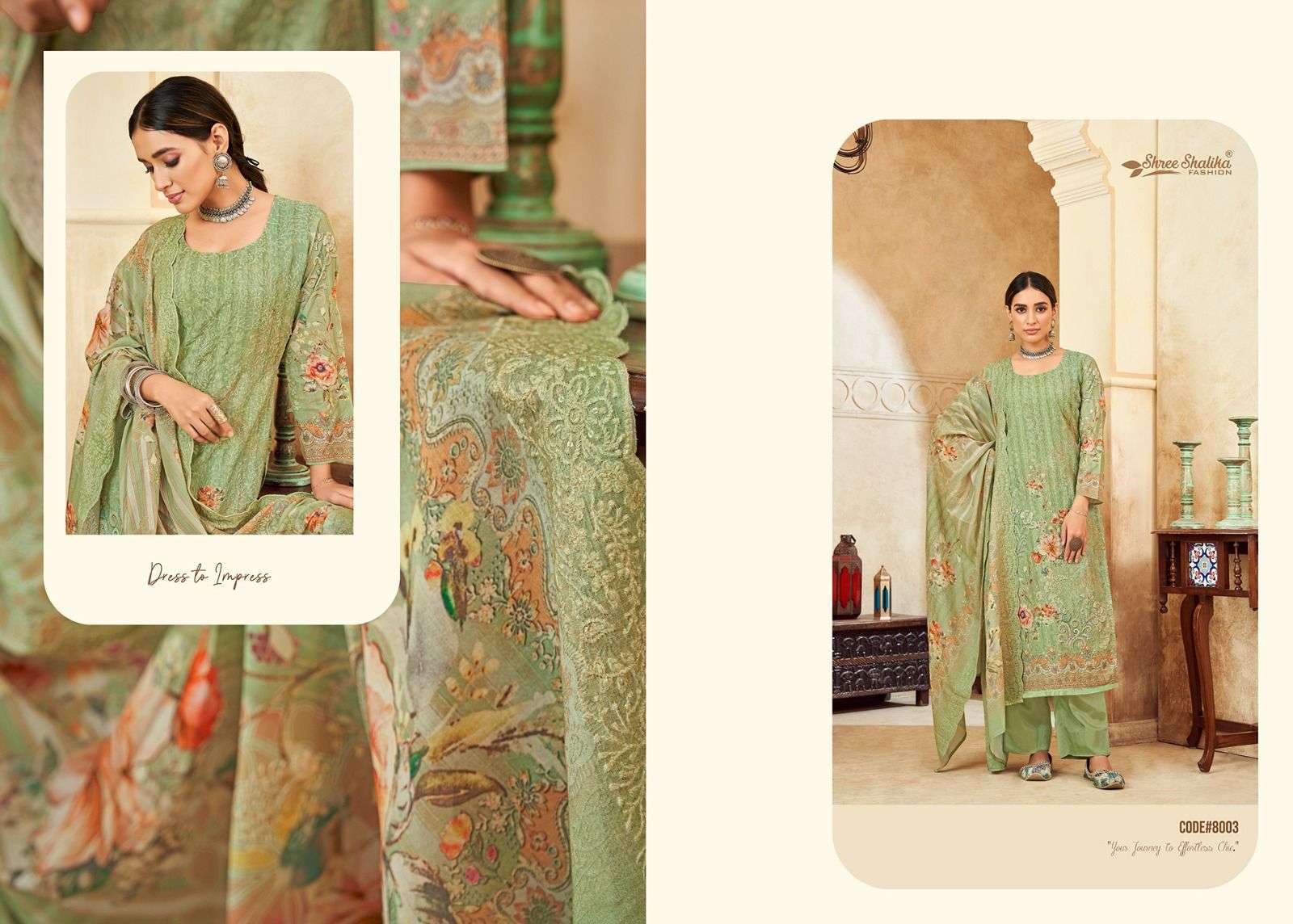 mannat vol-8 by shree shalika fashion 1001-1006 series unstich designer heavy material catalogue surat gujarat 