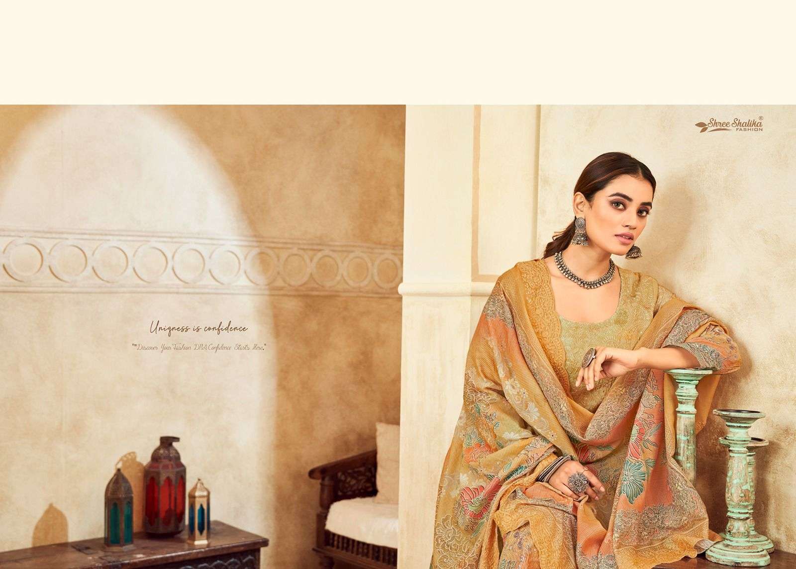 mannat vol-8 by shree shalika fashion 1001-1006 series unstich designer heavy material catalogue surat gujarat 