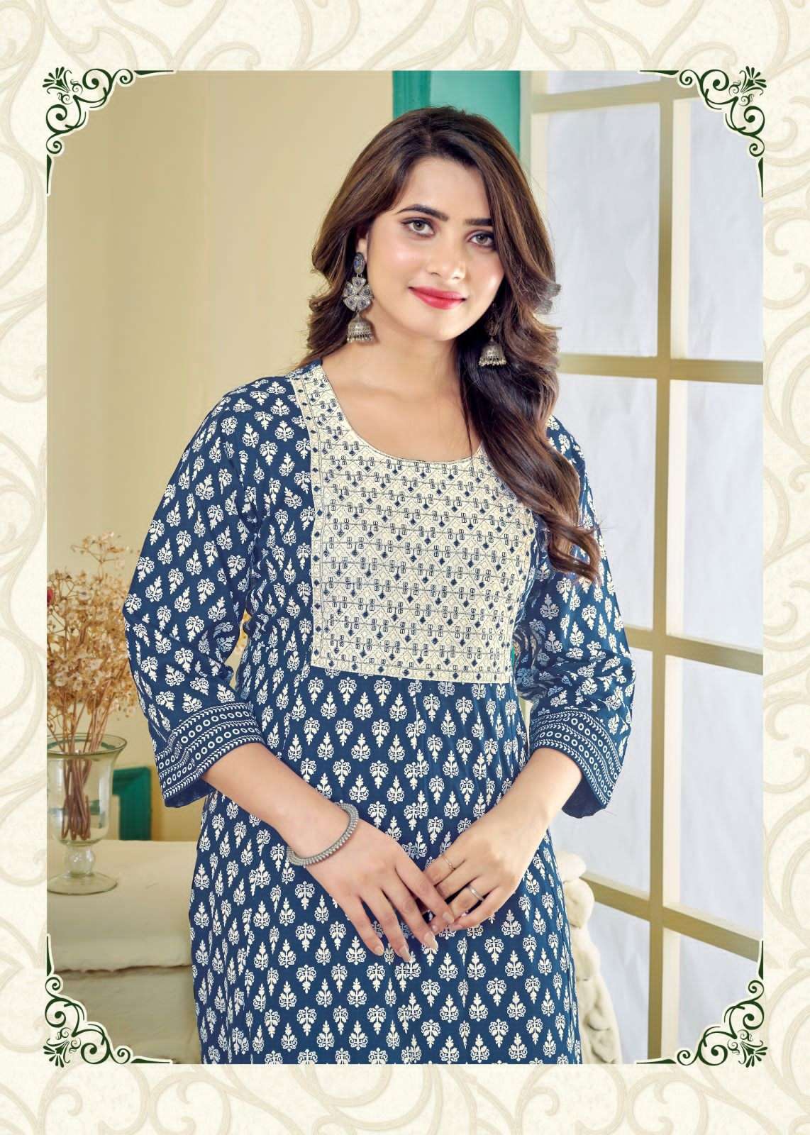 monalisa vol-2 by pratham fashion rayon designer kurtis catalogue wholesale price surat gujarat 