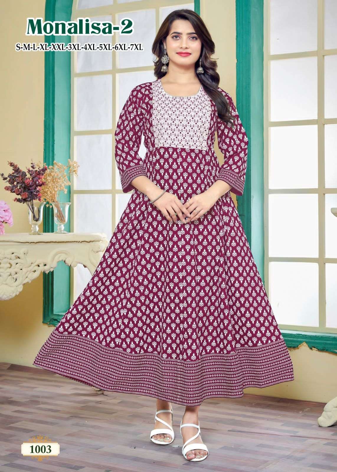 monalisa vol-2 by pratham fashion rayon designer kurtis catalogue wholesale price surat gujarat 