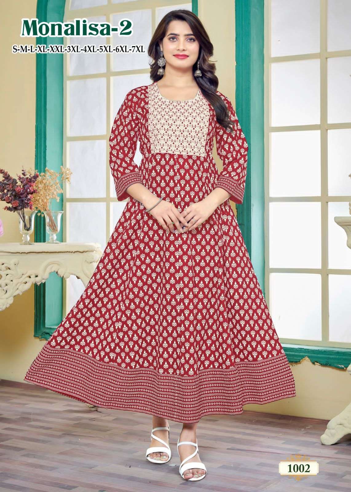 monalisa vol-2 by pratham fashion rayon designer kurtis catalogue wholesale price surat gujarat 