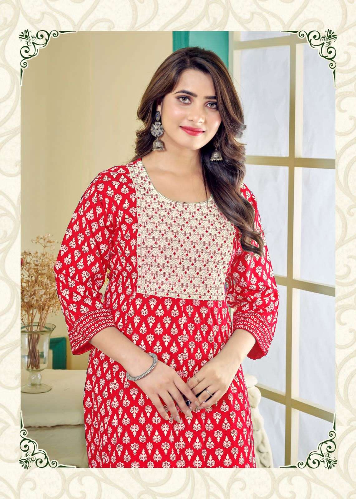 monalisa vol-2 by pratham fashion rayon designer kurtis catalogue wholesale price surat gujarat 