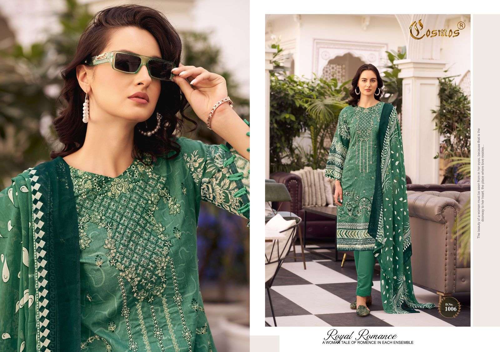 noor premium embroidered by cosmos 1001-1010 series pakisatni salwar kameez catalogue manufacturer surat gujarat 