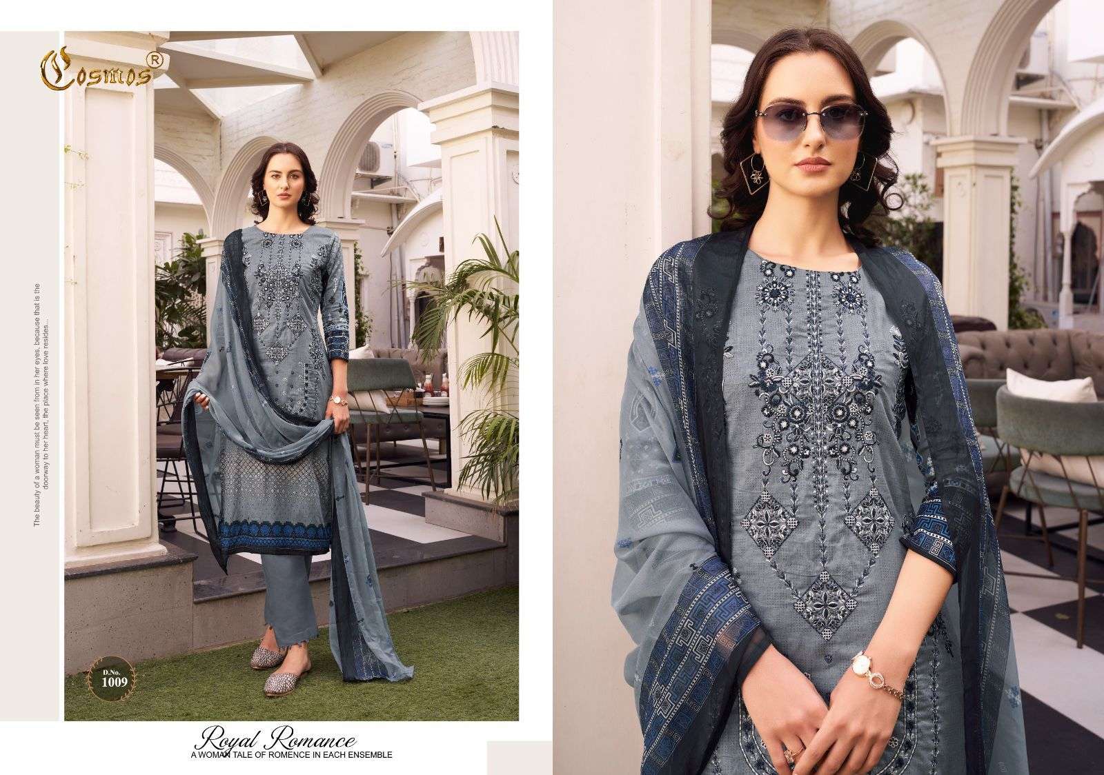 noor premium embroidered by cosmos 1001-1010 series pakisatni salwar kameez catalogue manufacturer surat gujarat 