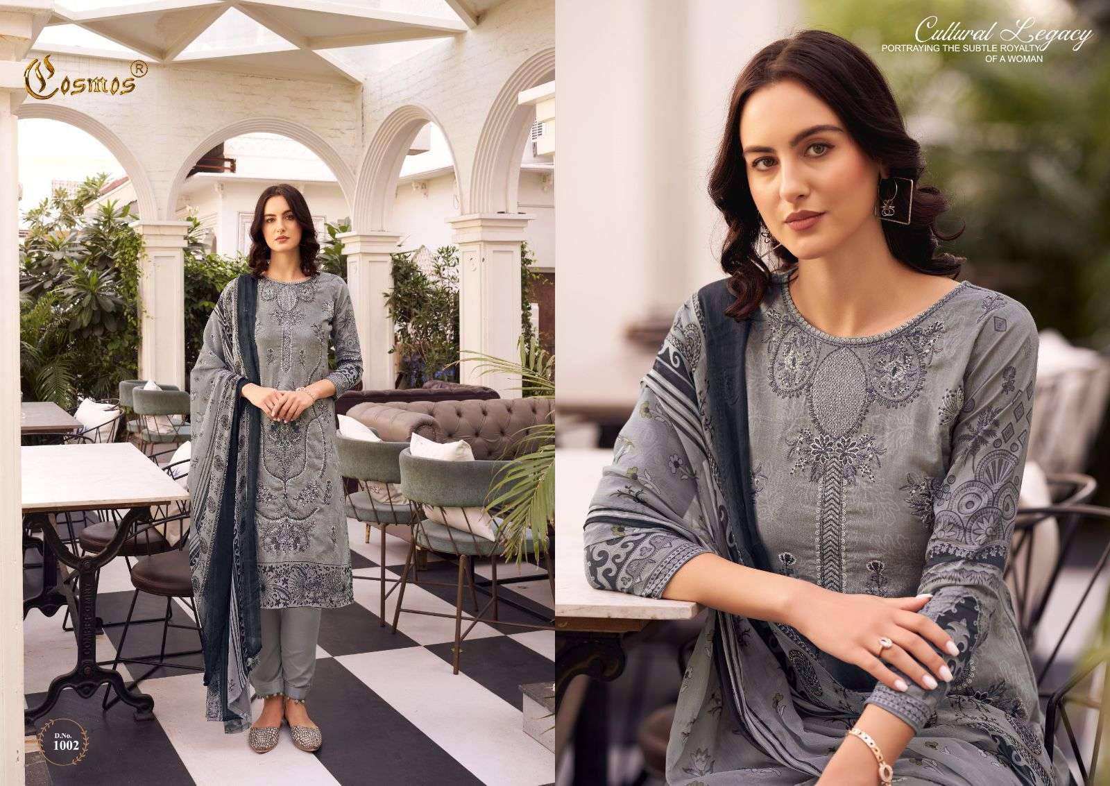 noor premium embroidered by cosmos 1001-1010 series pakisatni salwar kameez catalogue manufacturer surat gujarat 