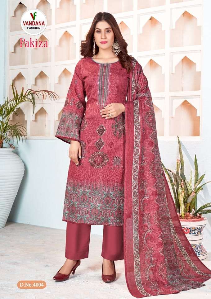 pakiza vol-4 by vandana fashion 4001-4010 series trendy designer pakistani salwar kameez catalogue wholesale market surat gujarat 