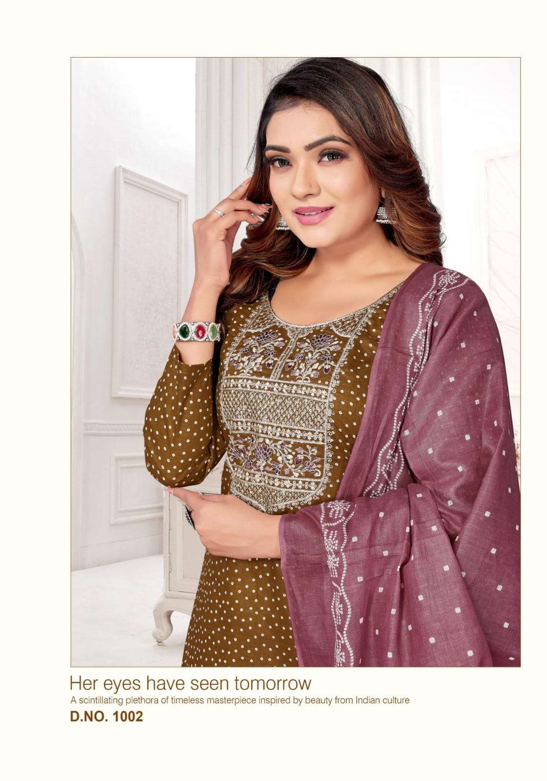 rangoli vol-1 by tara textile 1001-1008 series indian designer cotton suits catalogue manufacturer surat gujarat 