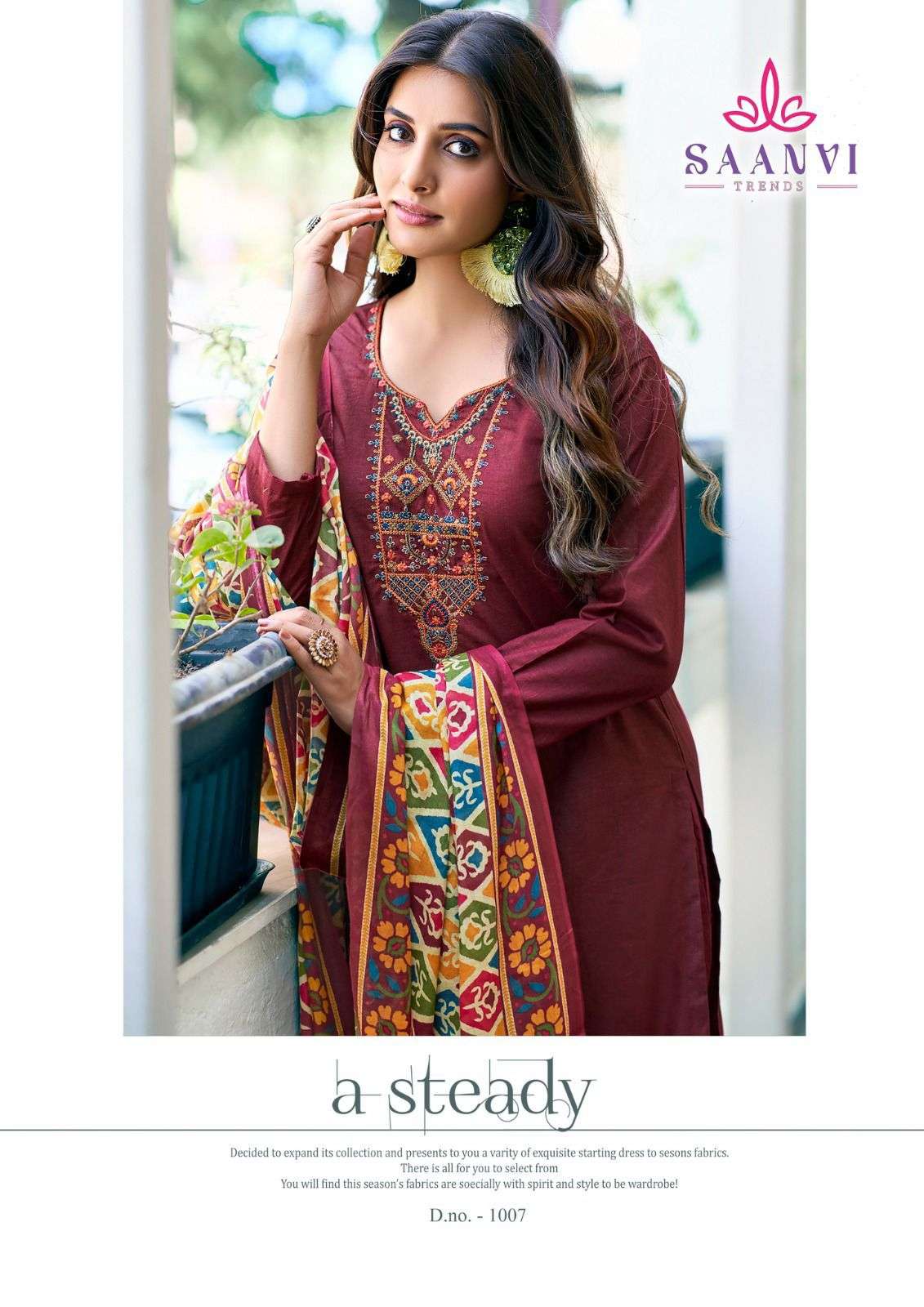 romani by saanvi trends 1001-1008 series heavy cotton designer salwar kameez catalogue surat gujarat 