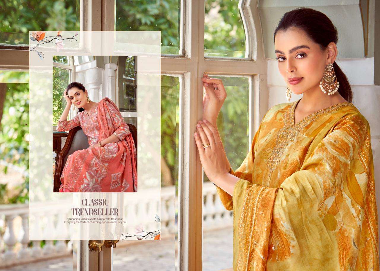 salvi fashion selvina silk vol 5 5001-5008 series designer modal silk foil embroidred salwar kameez catalogue wholesale price surat 