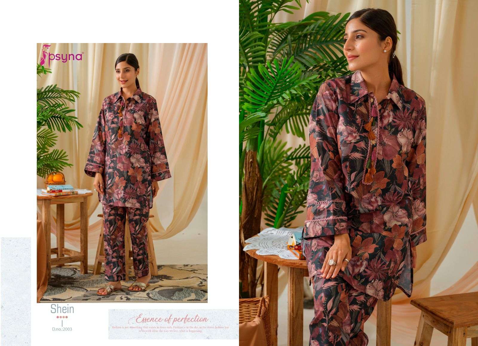 shein vol-2 by psyna 1001-1006 series poly linen designer kurtis set catalogue online shopping surat gujarat 
