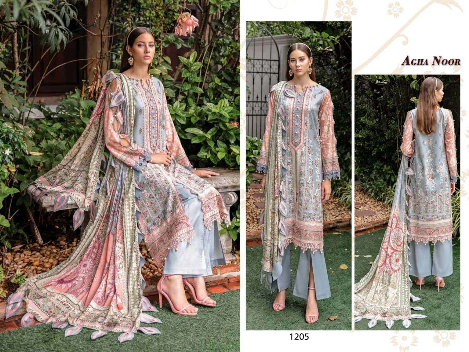 agha noor vol 12 by agha noor 1201 1206 series unstich designer pakistani suits catalogue dealer surat gujarat