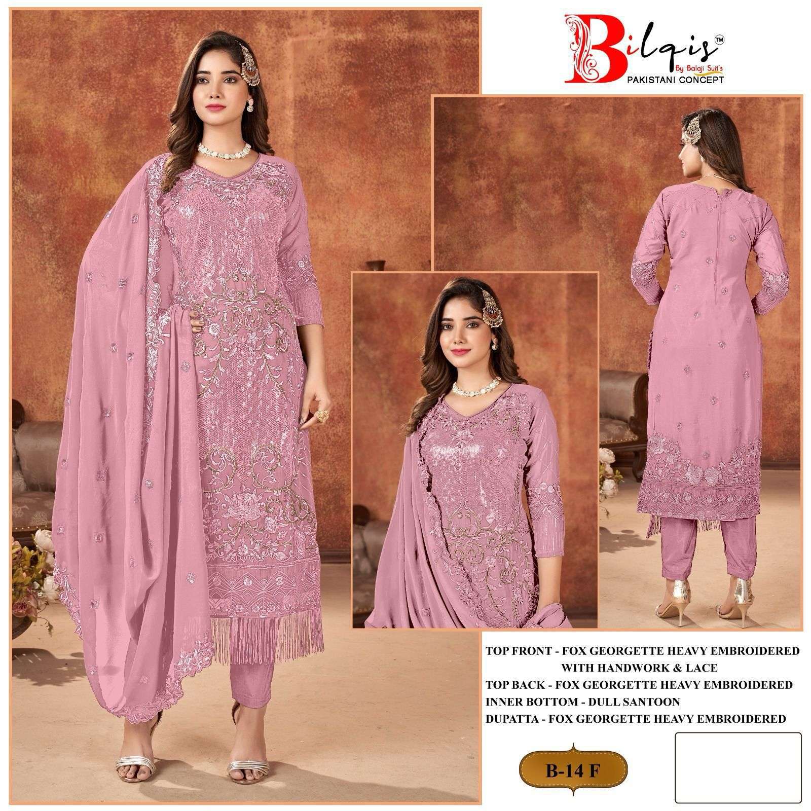 bilqis b-14 e to h stylish look designer embroidered pakistani suits catalogue online shopping surat gujarat