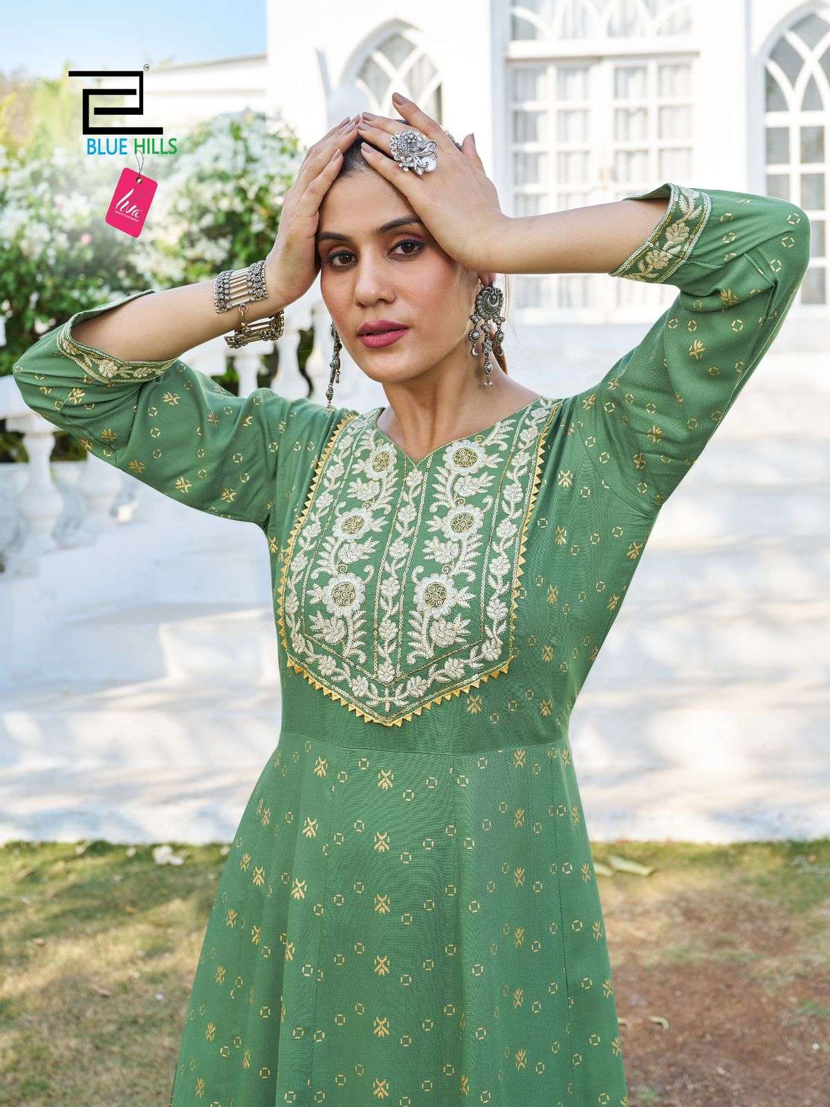 block buster nx by bluehills latest designer rayon long kurtis catalogue online shopping surat gujarat
