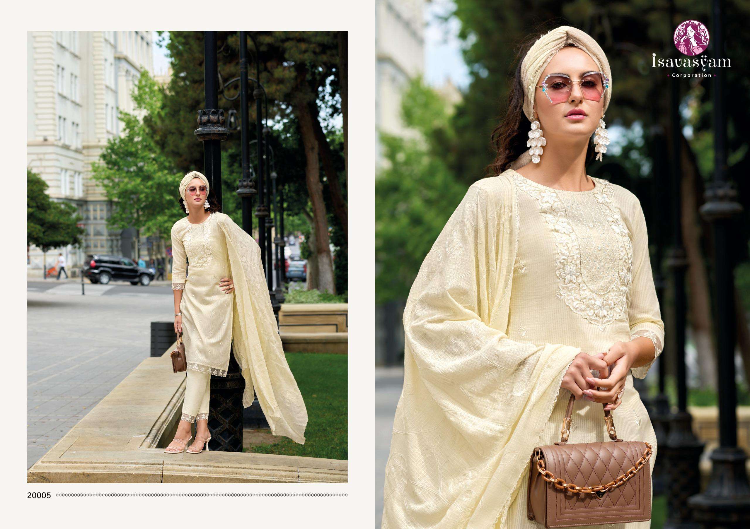 cotton sali vol-2 by isavasyam corporation 20001-20006 series pure cambric cotton designer salwar suits wholesale rate surat gujarat 