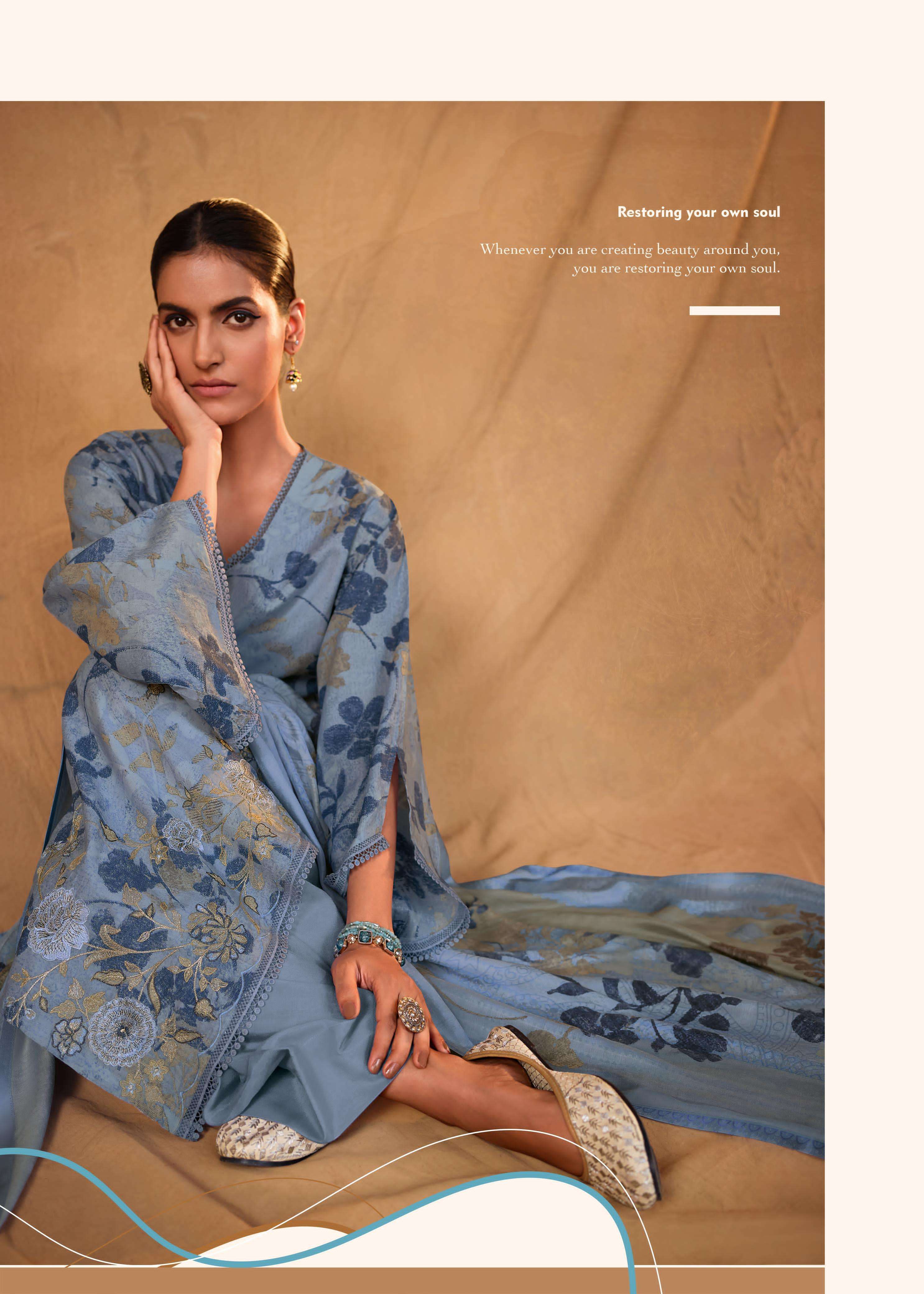 dessert rose by varsha fashion unstitched salwar suits material catalogue surat gujarat