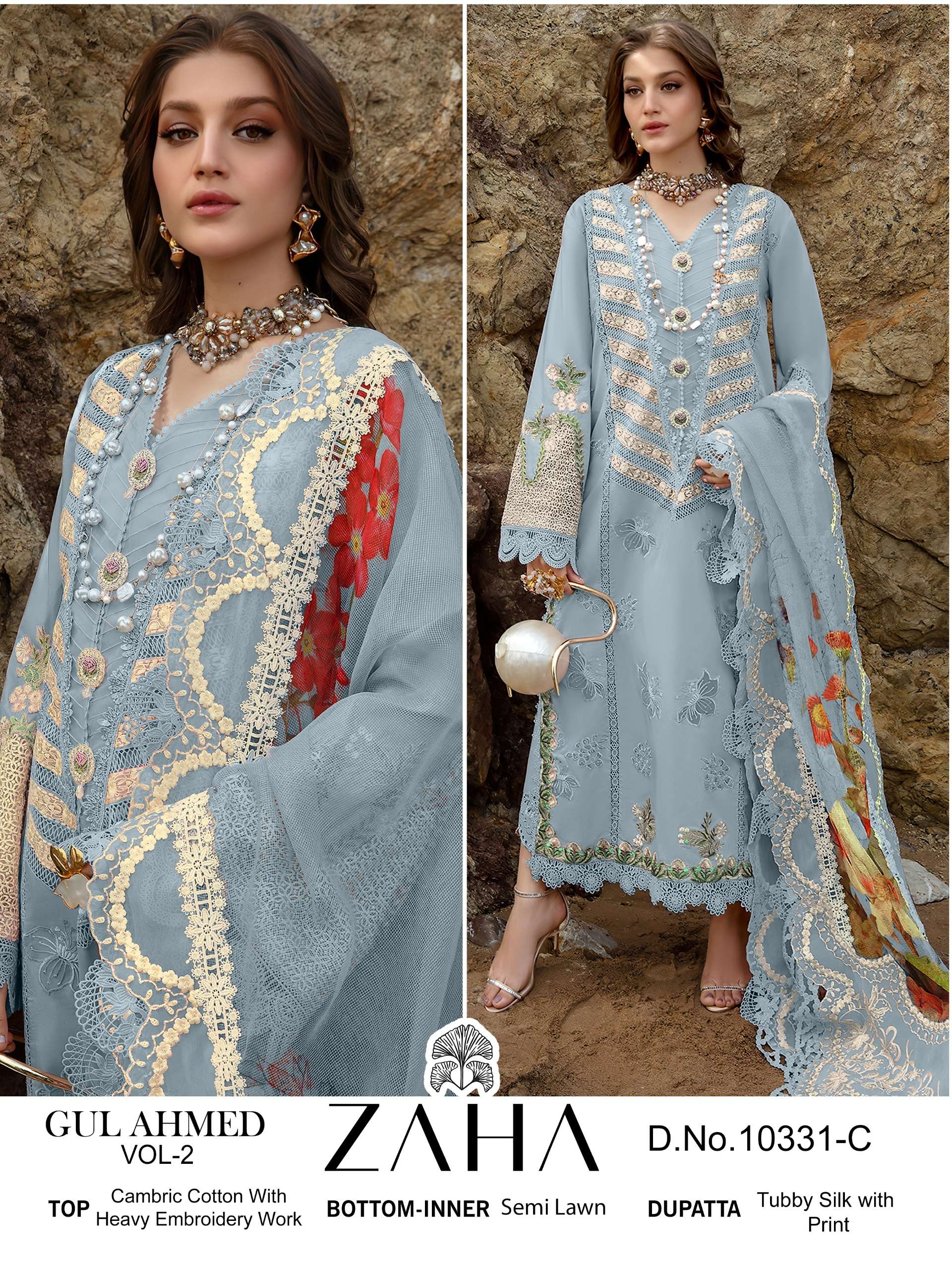 gul ahmed vol 2 by zaha exclusive designer pakistani salwar suits catalogue surat gujarat