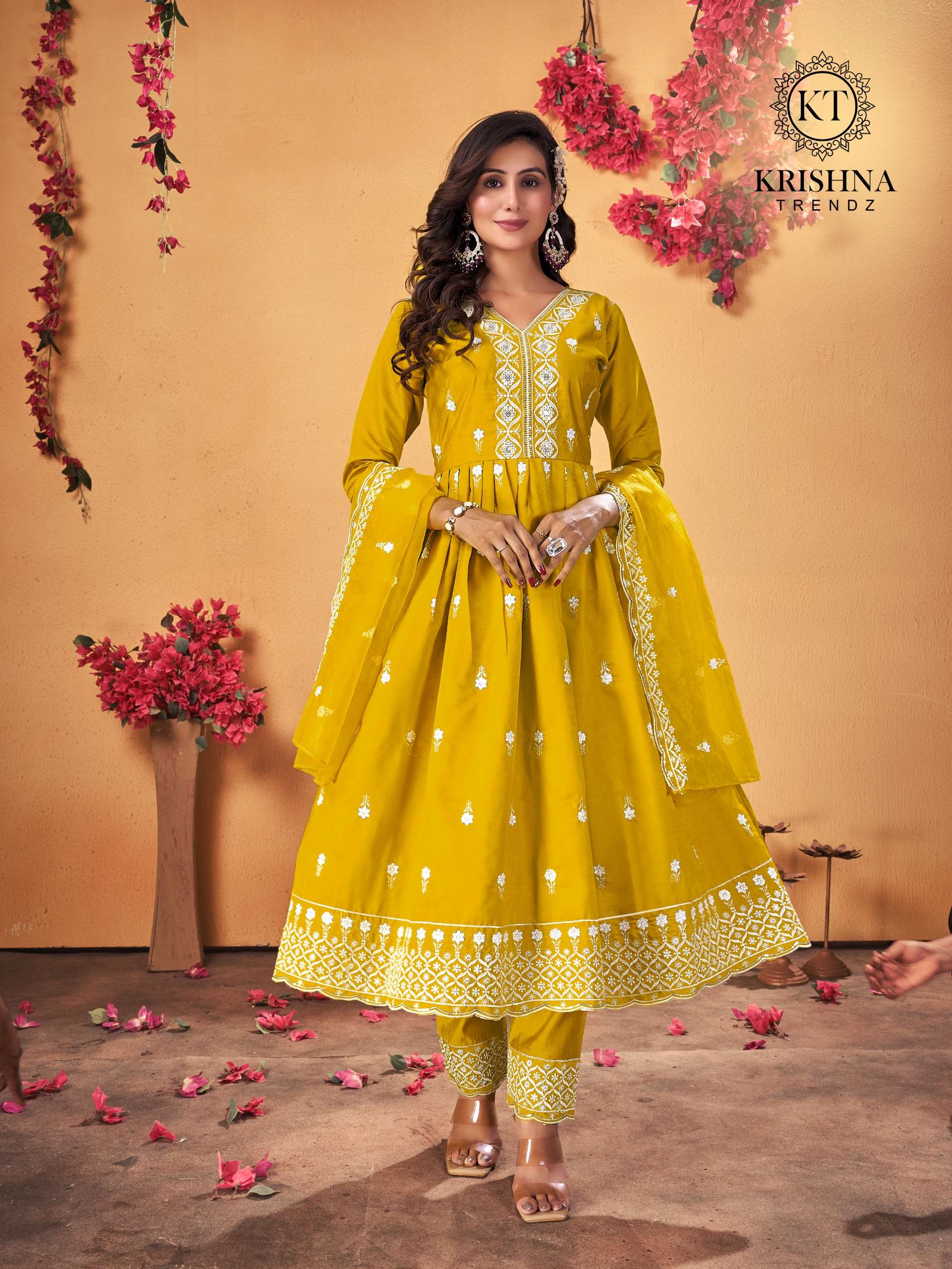 krishna trendz sumer fastival vol 1 1001-1006 series designer roman silk ready made party wear suits catalogue wholesale dealer 