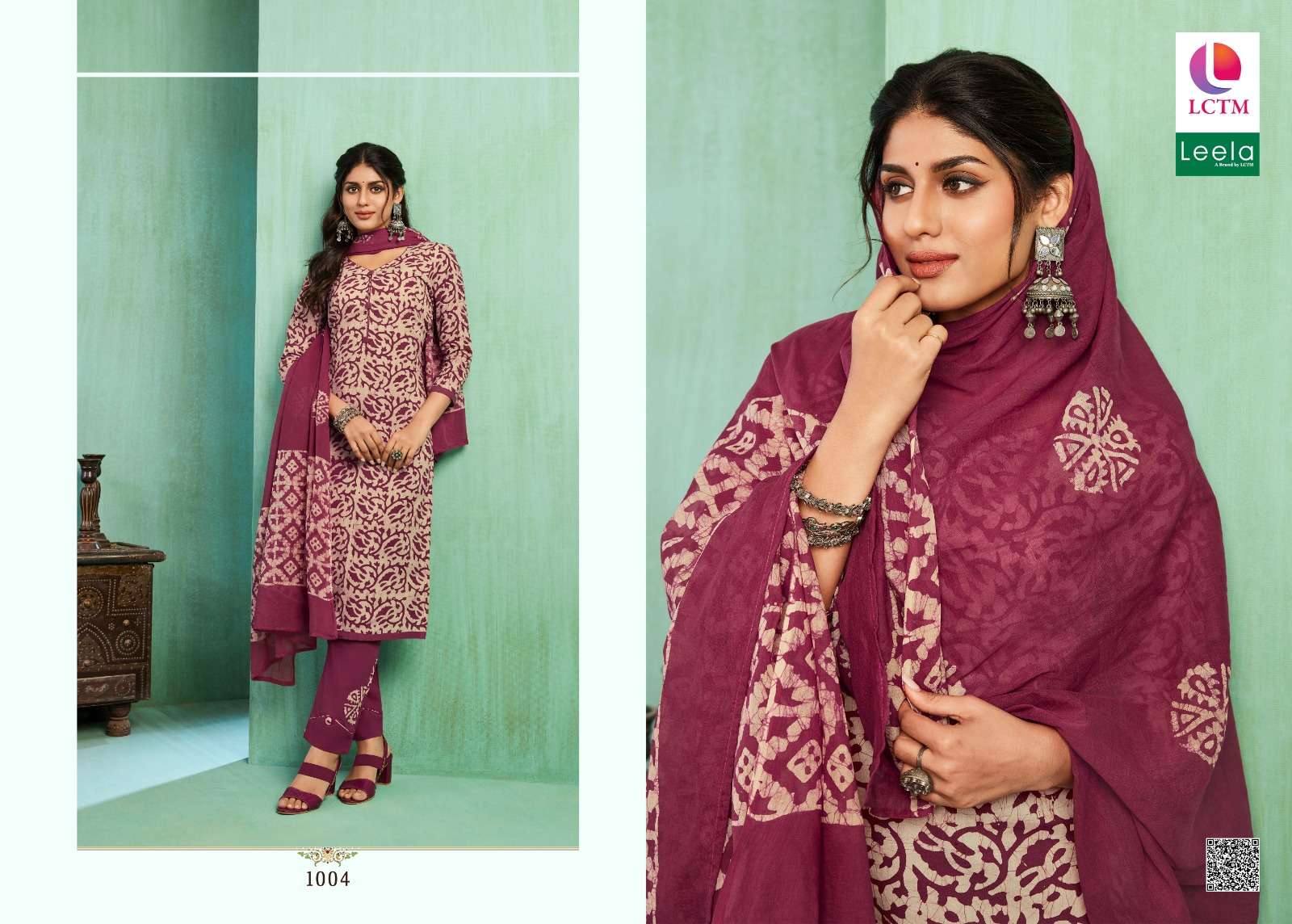netra by lctm 1001-1006 series cambric designer top bottom with mal mal cotton dupatta material catalogue surat gujarat