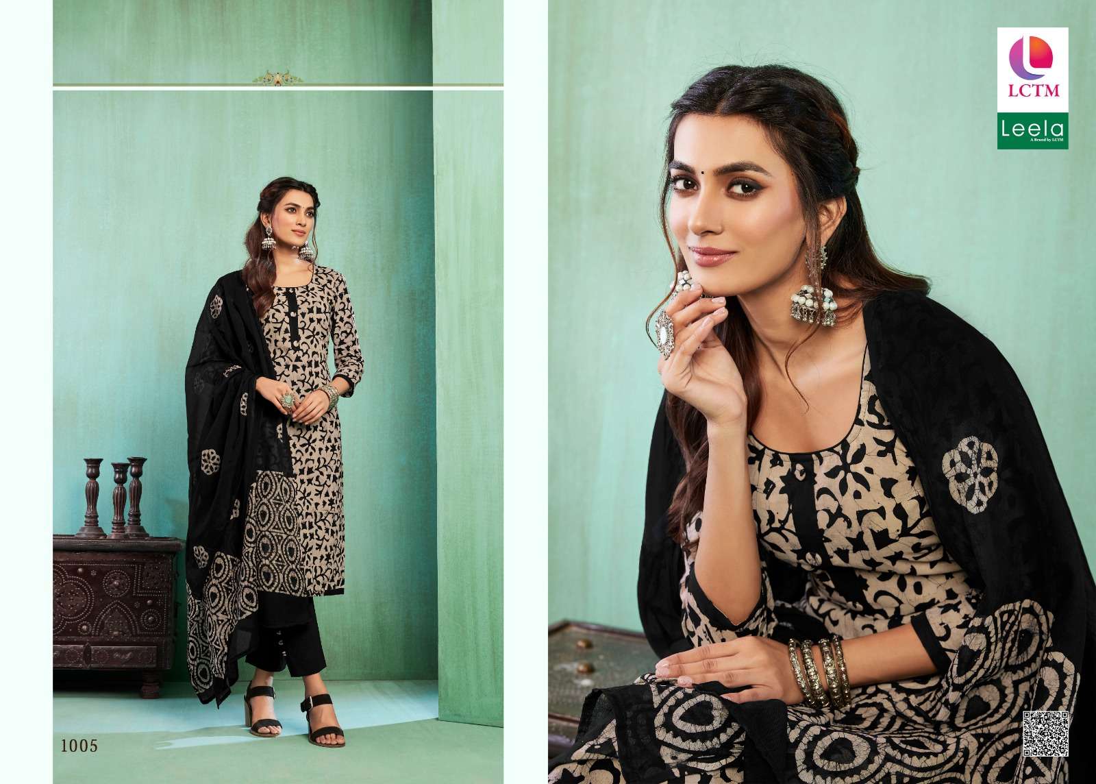netra by lctm 1001-1006 series cambric designer top bottom with mal mal cotton dupatta material catalogue surat gujarat