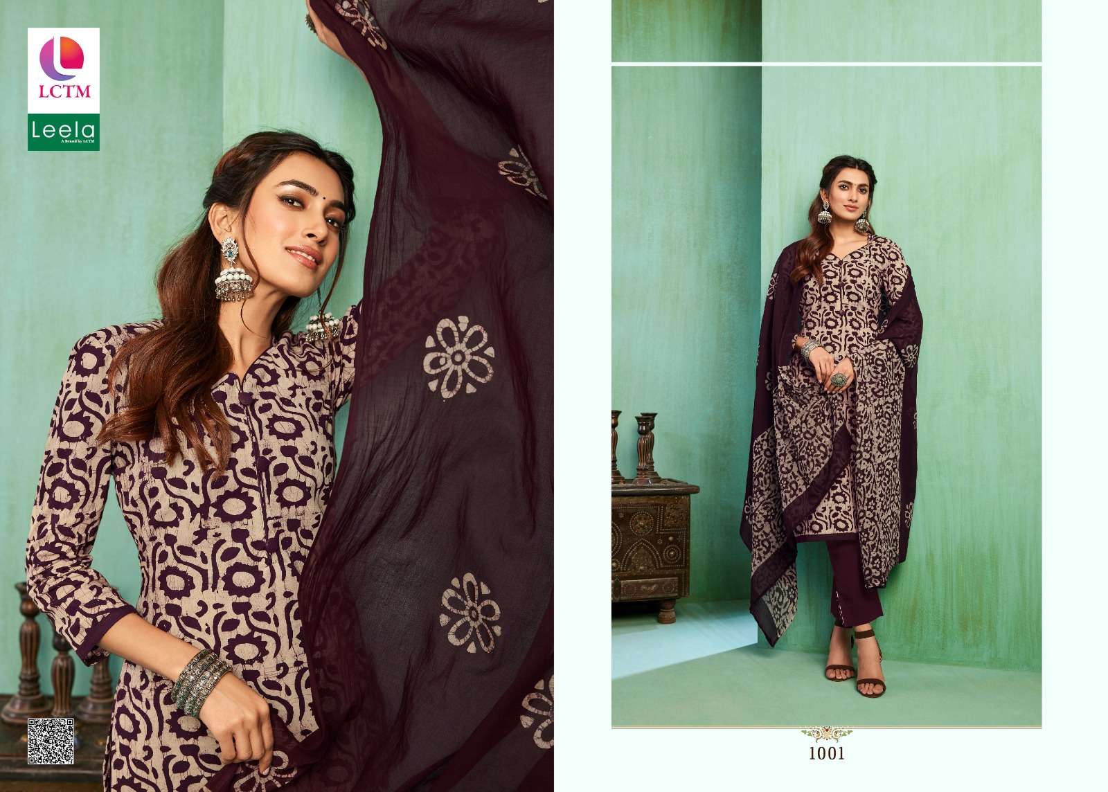 netra by lctm 1001-1006 series cambric designer top bottom with mal mal cotton dupatta material catalogue surat gujarat