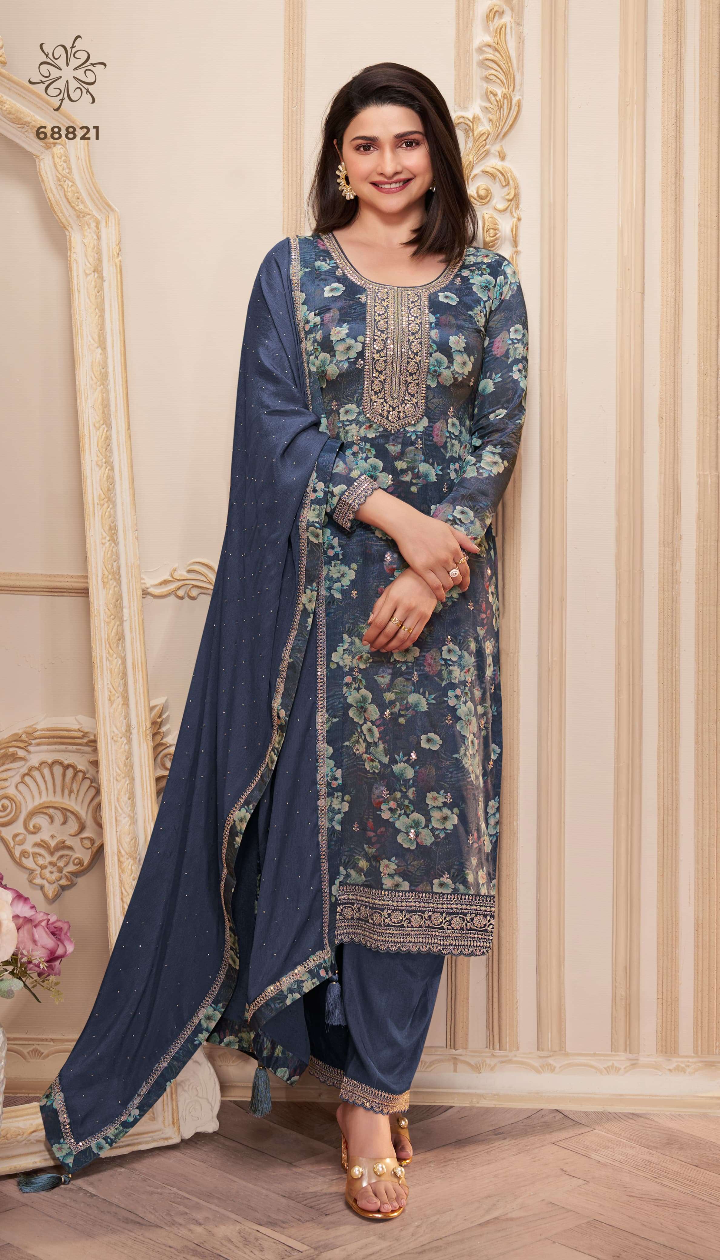 pahal by vinay fashion kuleesh 68821-68826 series party wear designer salwar suits catalogue online dealer surat gujarat